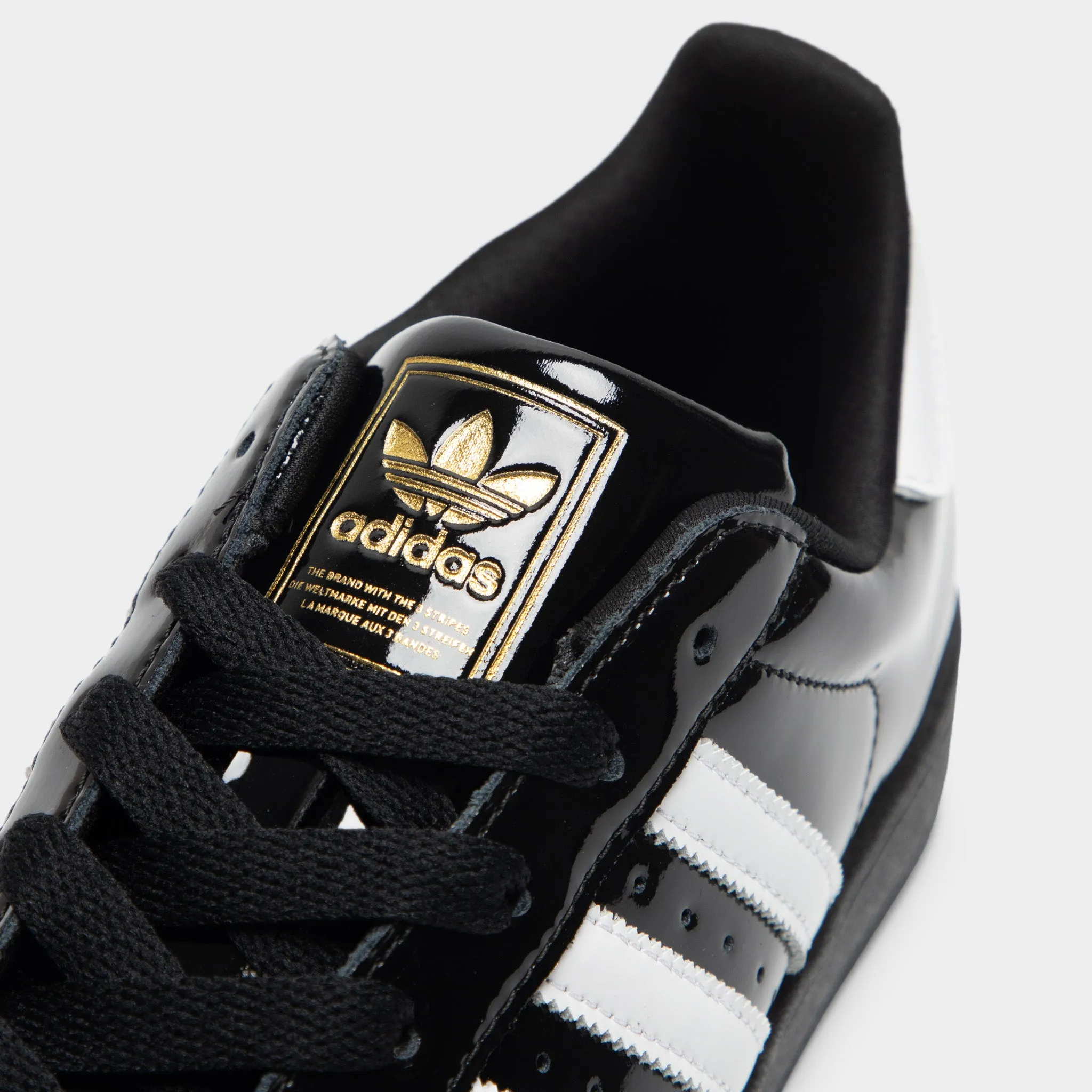 adidas Women's Superstar II Core Black / White - Gold Metallic Stylish Form Grounded Steps