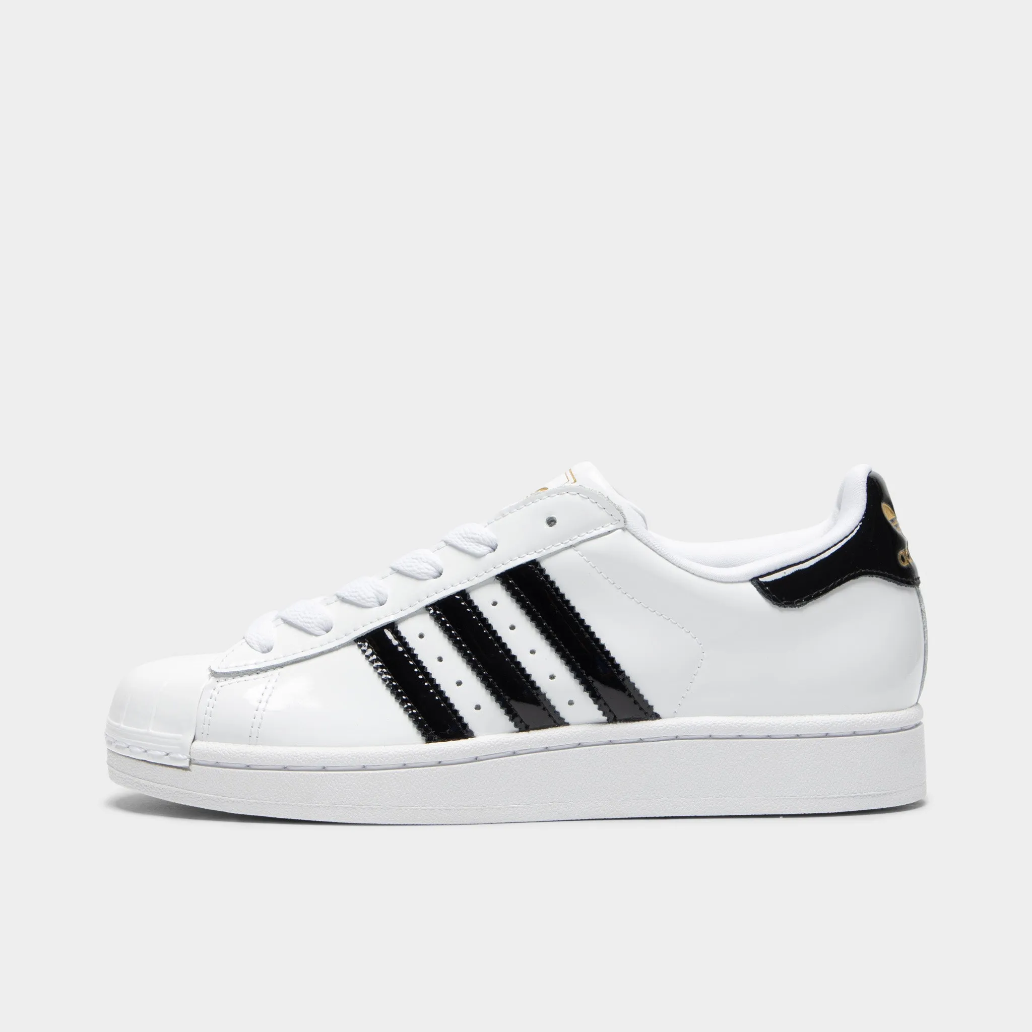 adidas Women's Superstar II White / Core Black - Gold Metallic waterproof Italian Glam