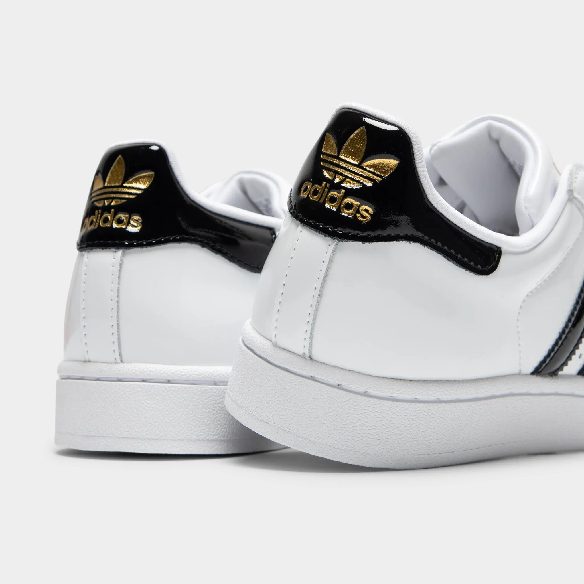adidas Women's Superstar II White / Core Black - Gold Metallic velcro