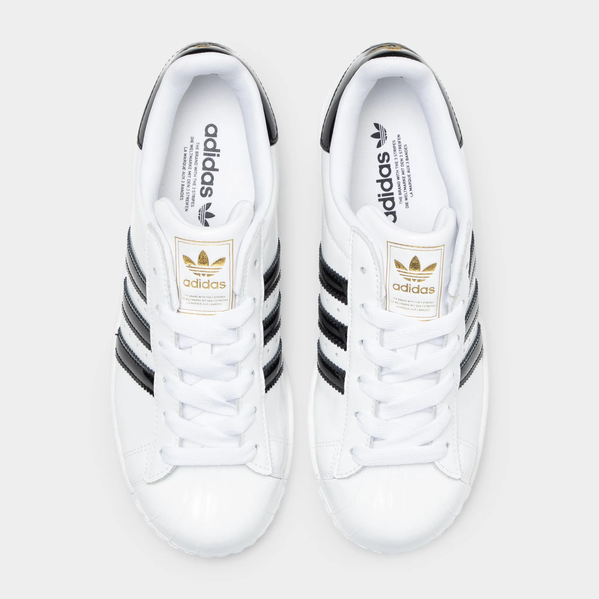 adidas Women's Superstar II White / Core Black - Gold Metallic Vintage Mood