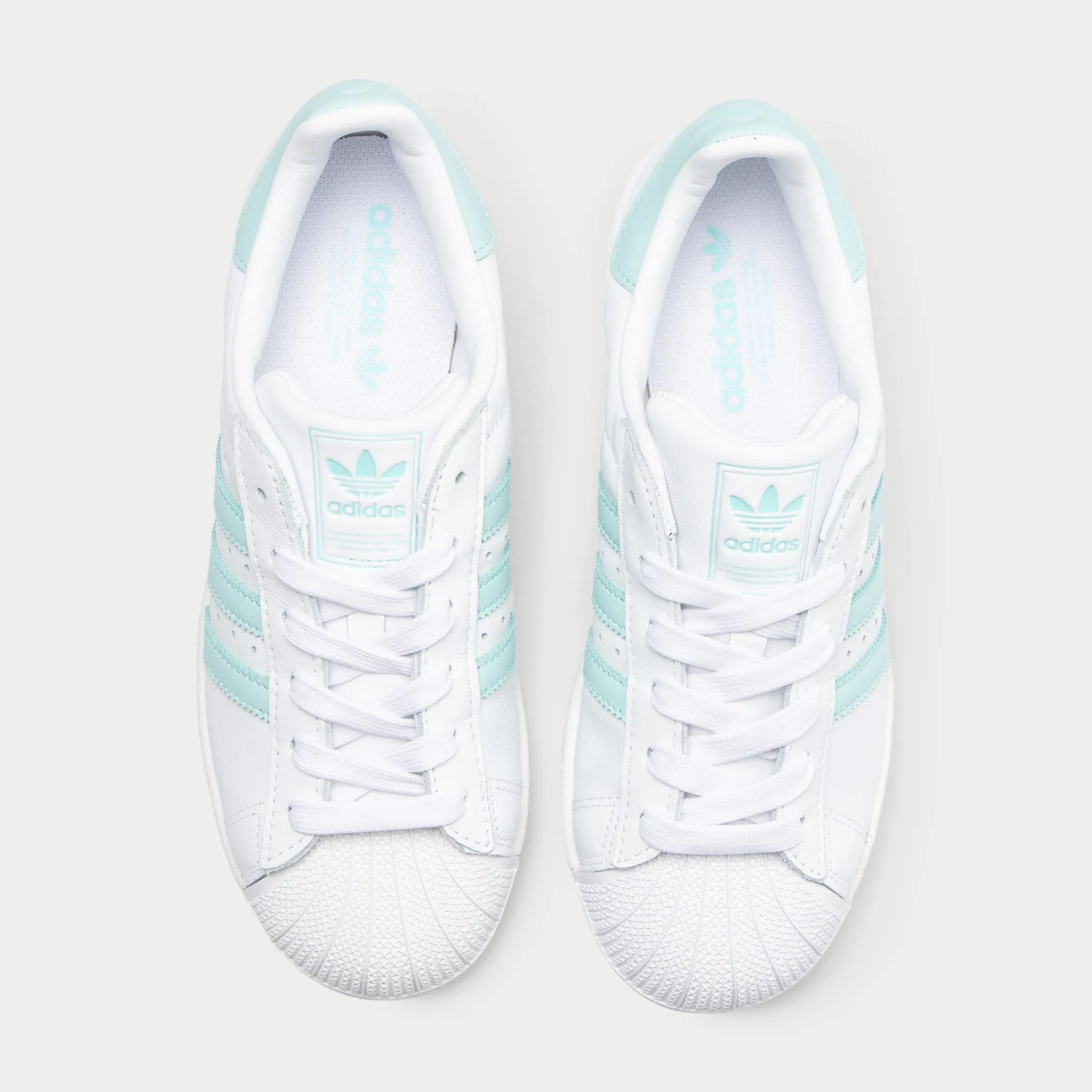 Adult Wear Market Go adidas Women's Superstar II White / Semi Flash Aqua - Easy Mint