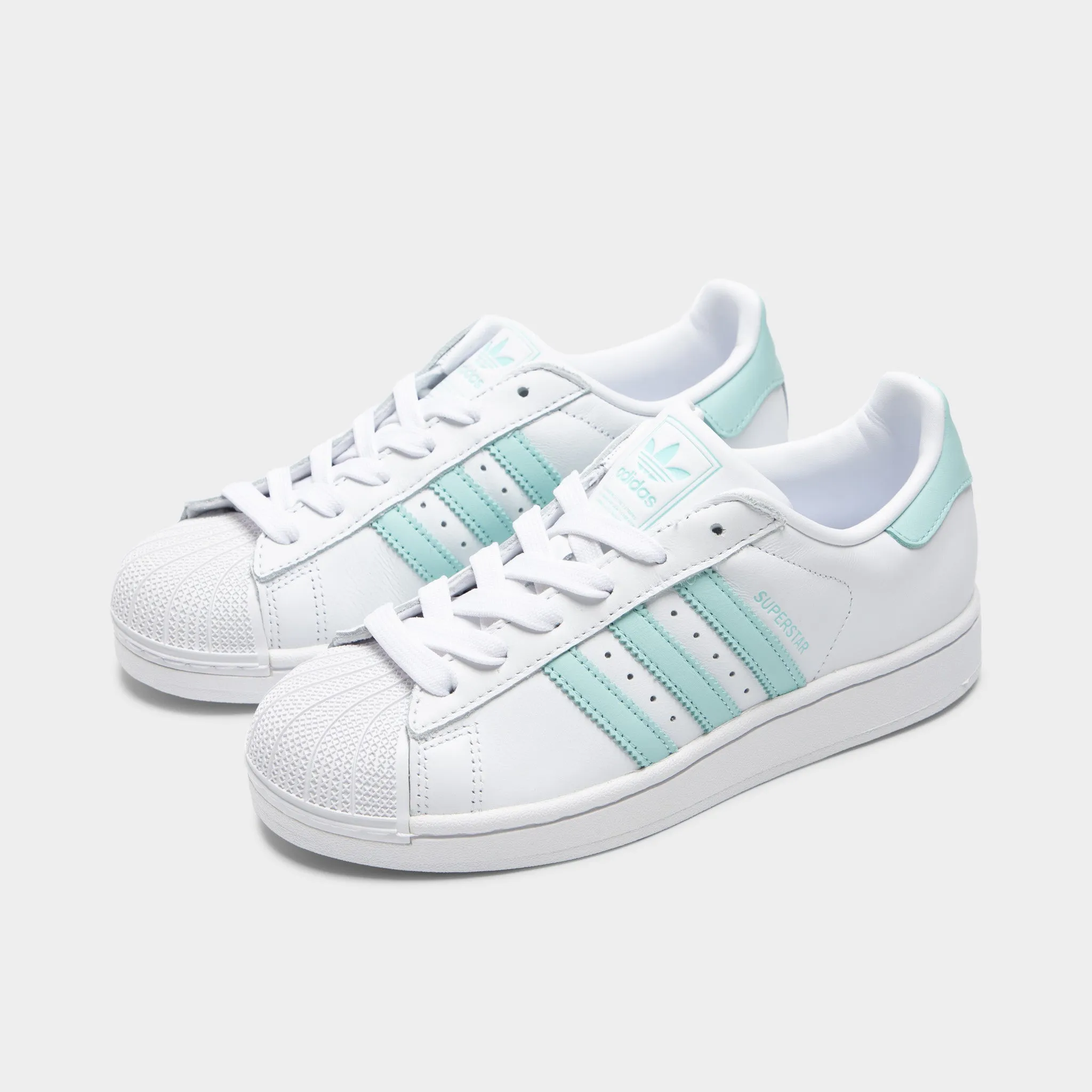 adidas Women's Superstar II White / Semi Flash Aqua - Easy Mint Fast Lifestyle