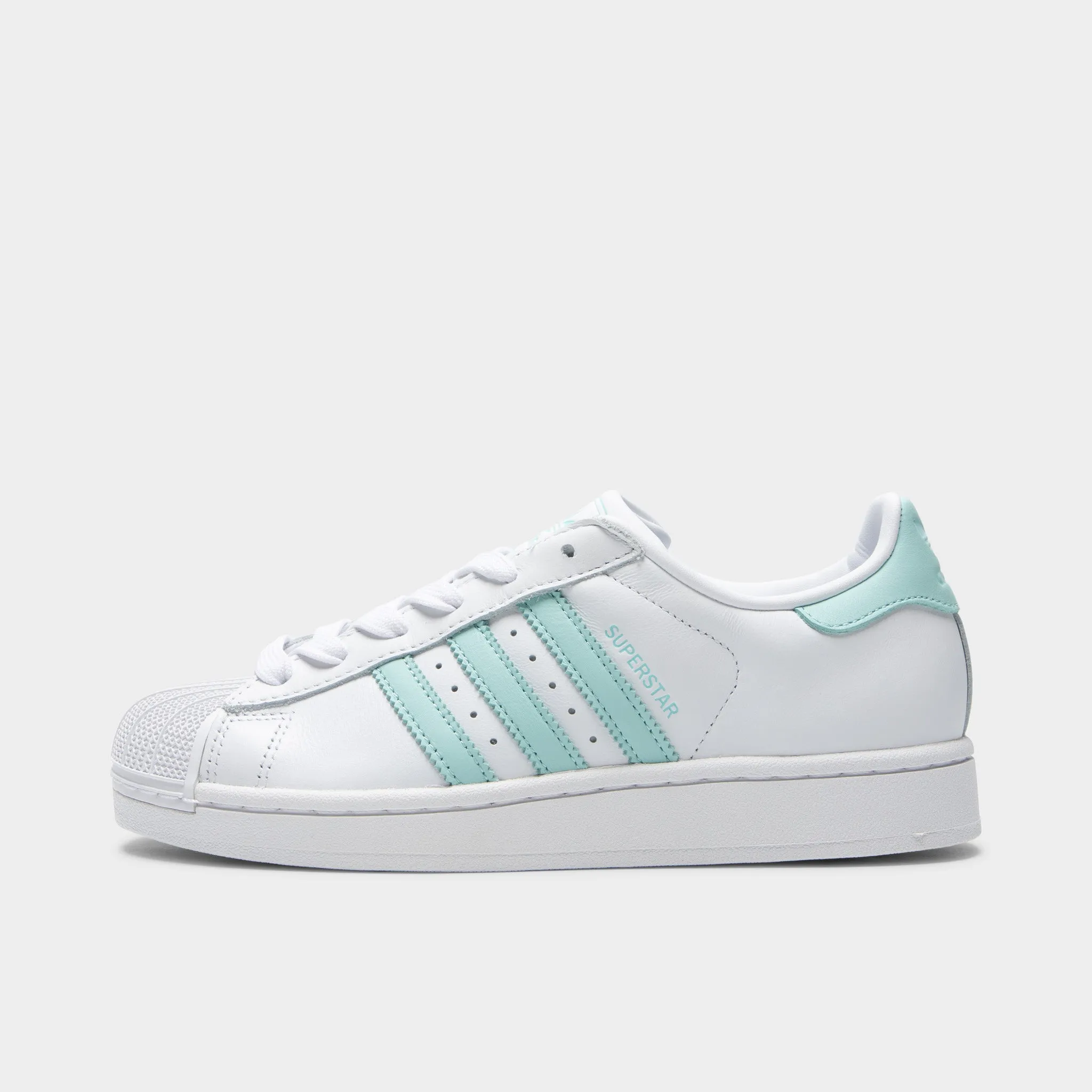 Street Wear No Stitch adidas Women's Superstar II White / Semi Flash Aqua - Easy Mint