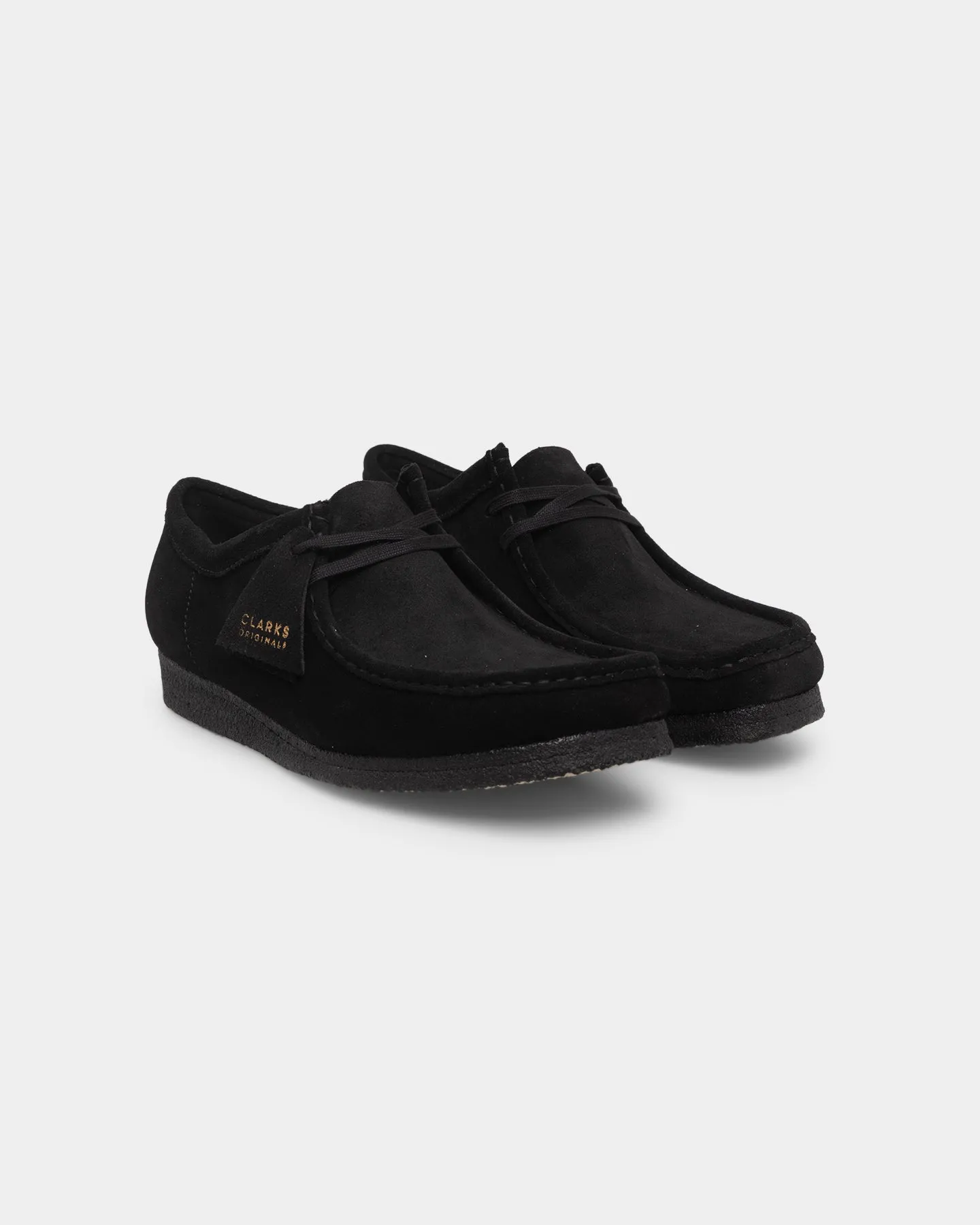 Clarks Originals Wallabee (M) Black Suede Wide Path Petite Fit