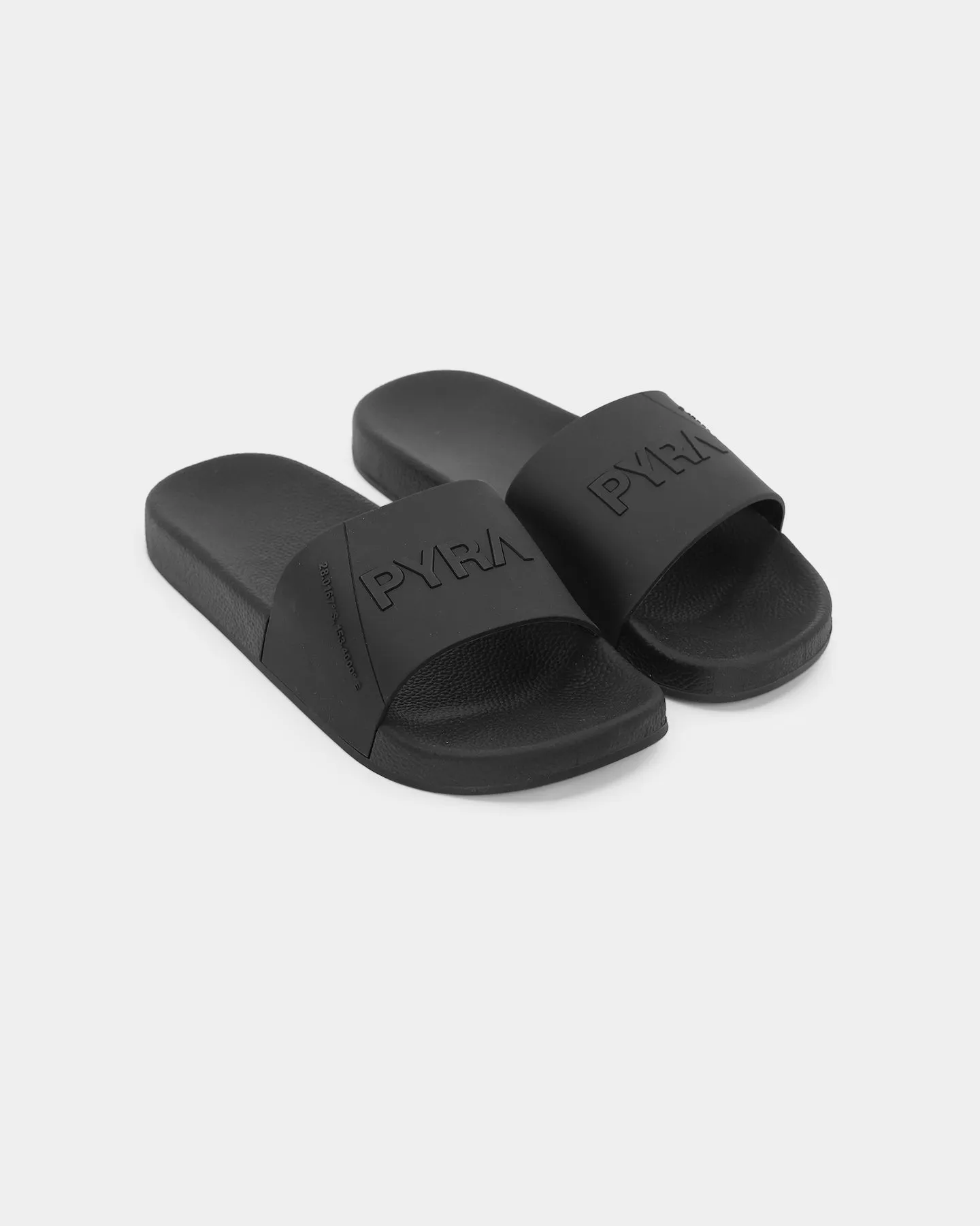 PYRA Location Slides Black/Black Arch Care Comfort Outsole