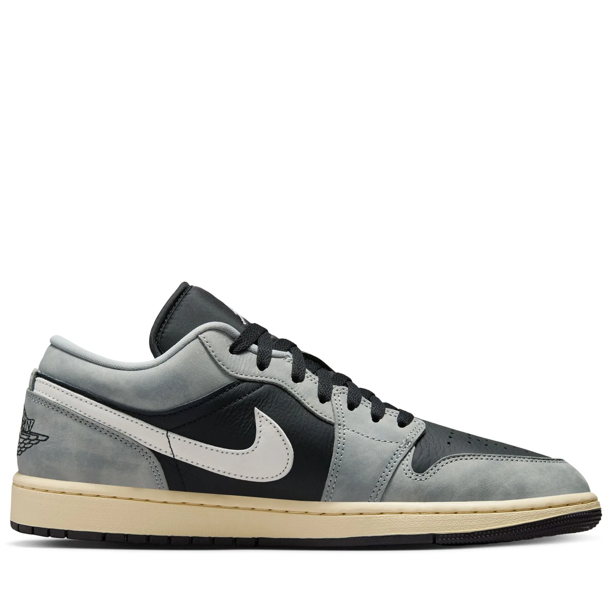 Air Jordan 1 Low SE - Light Smoke Grey/Black stretchy design Orthotic Friendly Footbed
