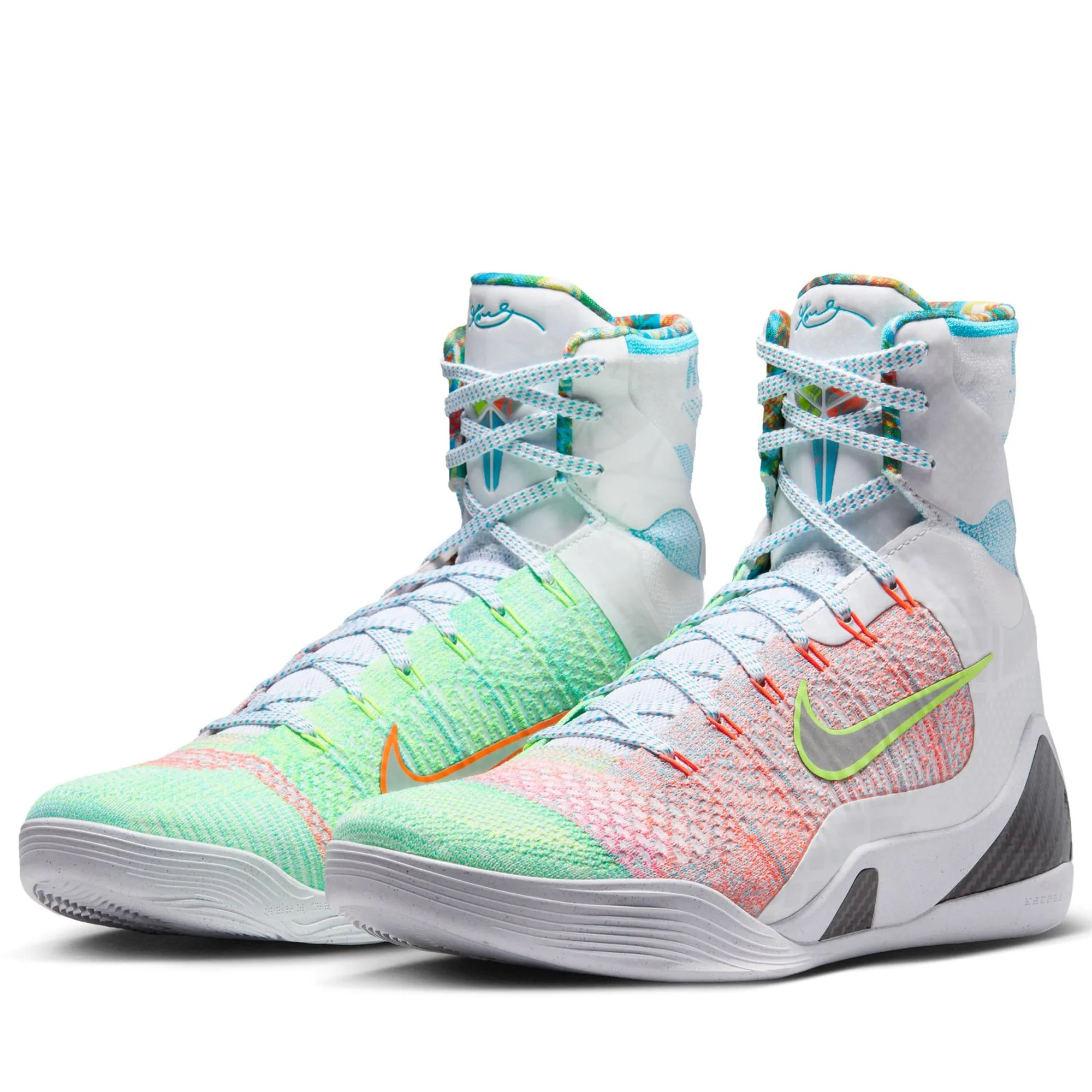 Nike Kobe IX Elite High Protro 'What The' - White/Reflective Silver Bonded Midfoot Elastic Gusset