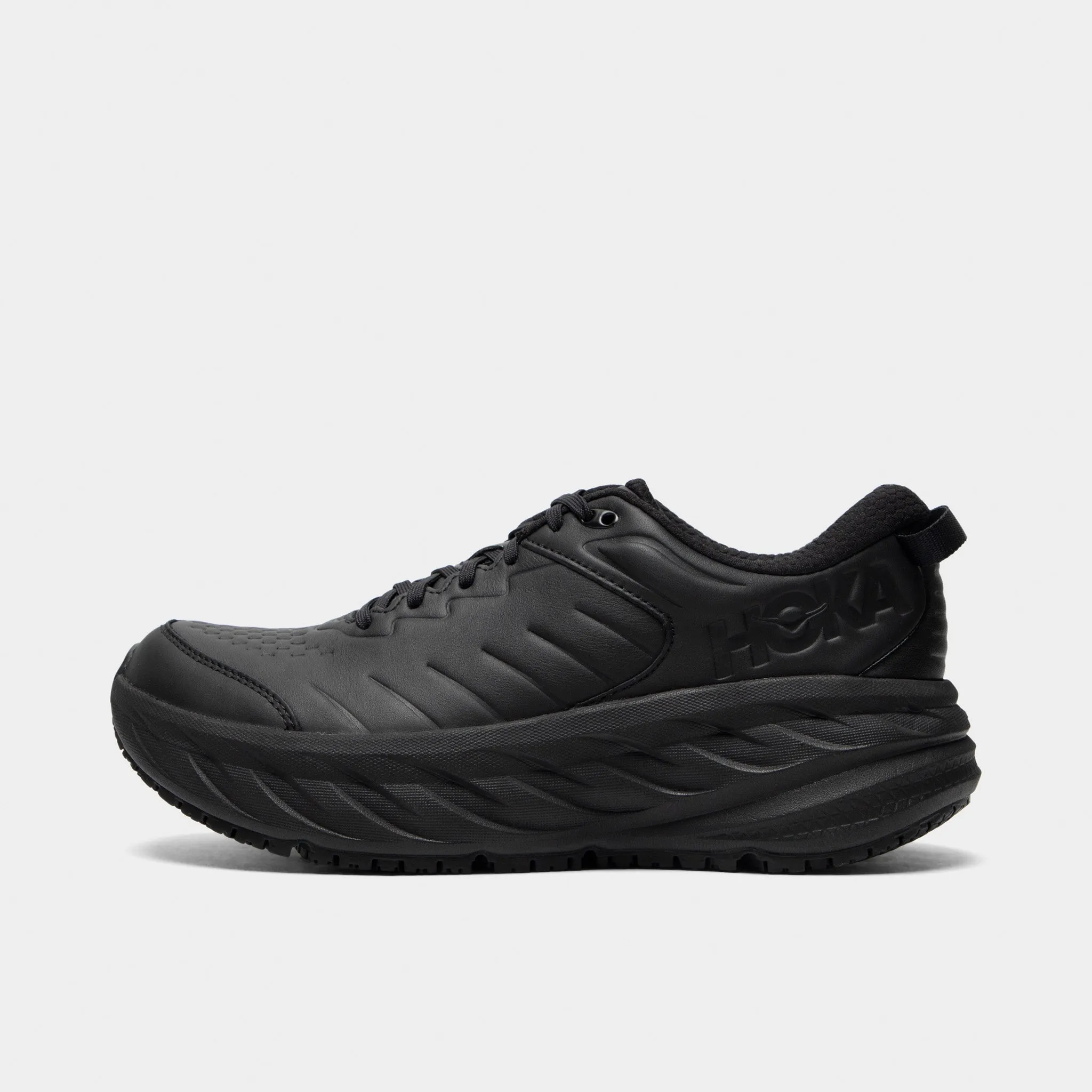 Hoka Bondi SR Black / Black on the road waterproof