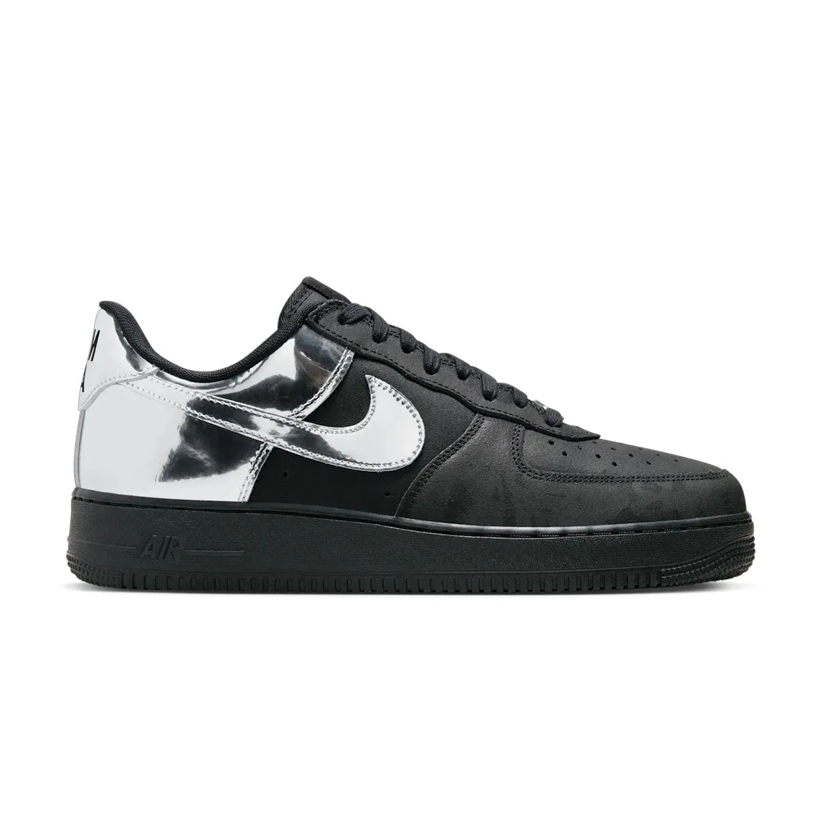 Air Force 1 Low 'Black Metallic Silver' Comfortable Design Celebrity Vibe