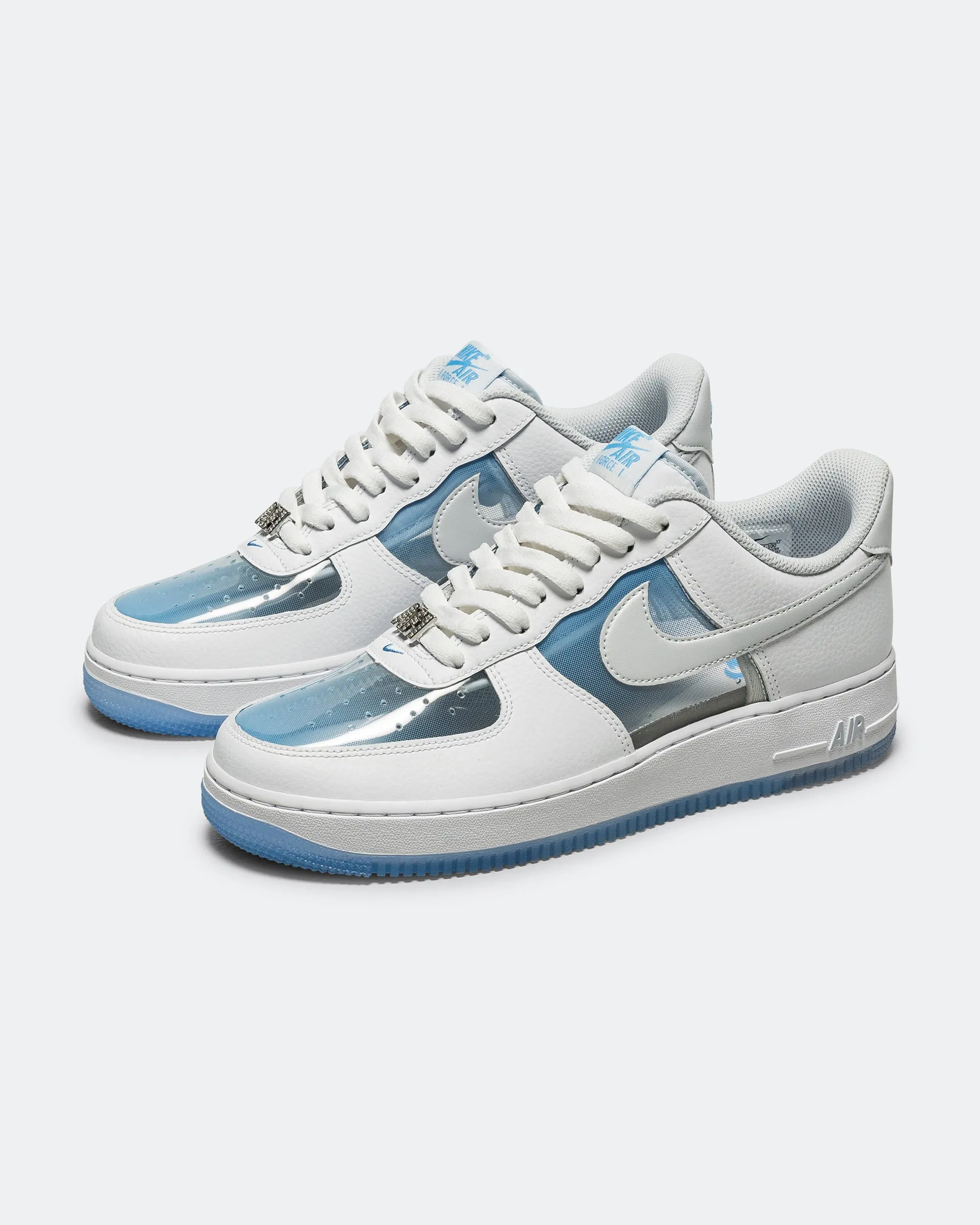 Air Force 1 Retro QS - White/Pure Platinum-University Blue Slip Resistant Soles