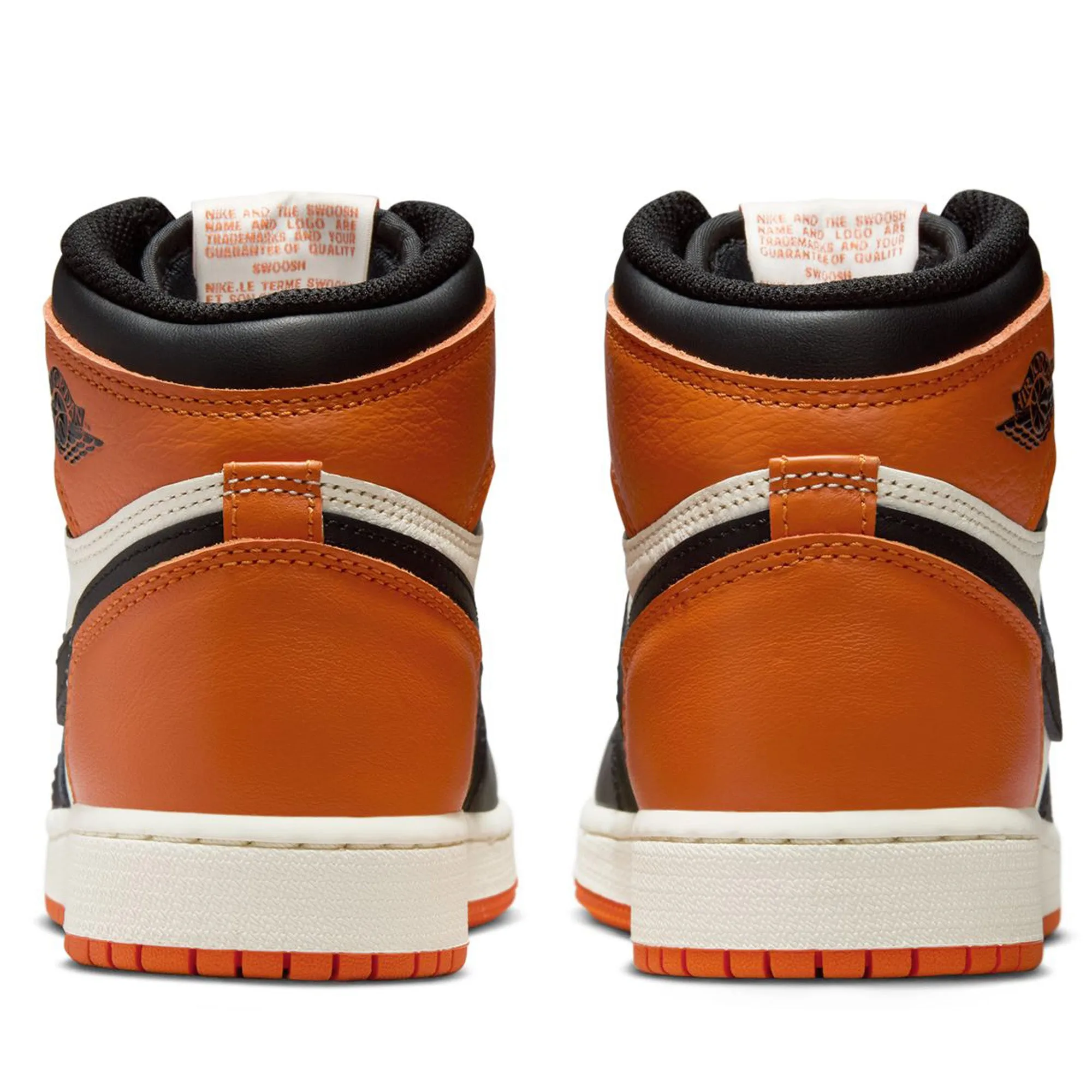 Pliable Stitchless Construction Air Jordan 1 High OG 'Shattered Backboard' (GS) - Black/Starfish