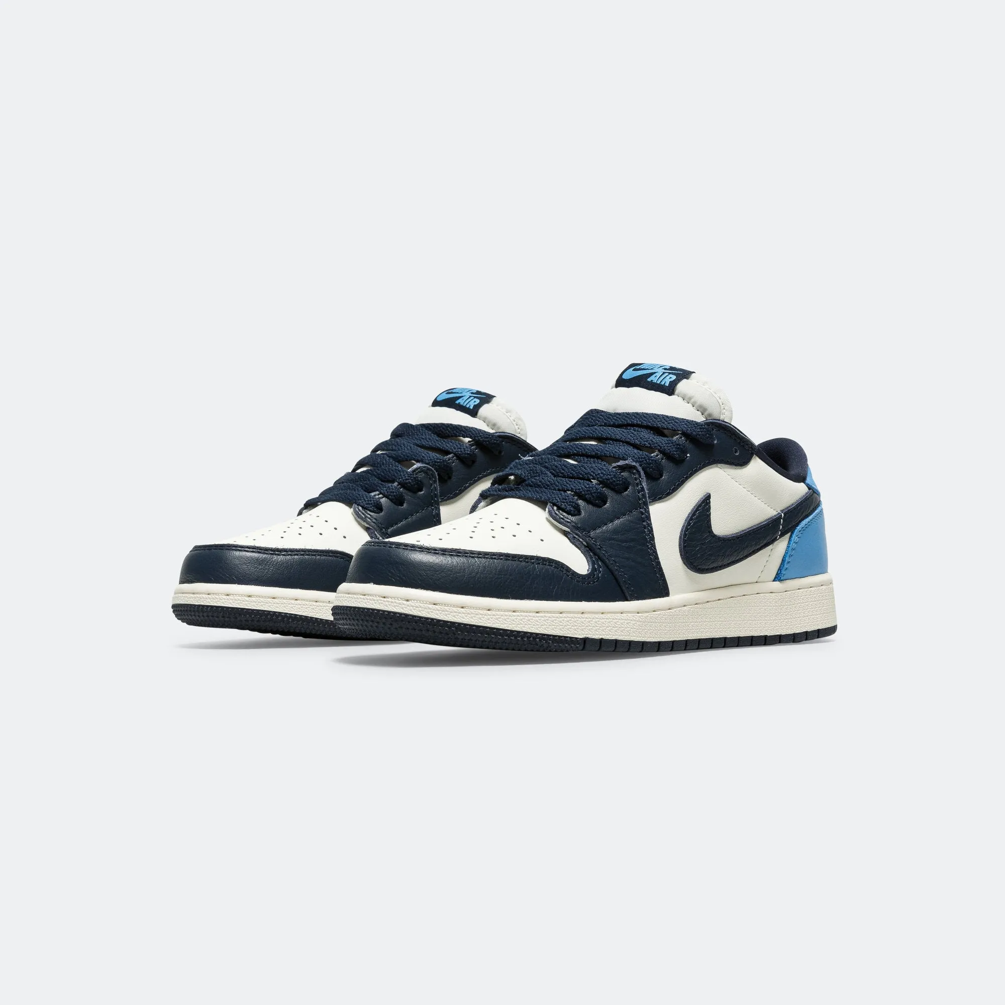 Air Jordan 1 Low OG (GS) - Obsidian/University Blue-Sail Thermal Regulating Textile Street Movement