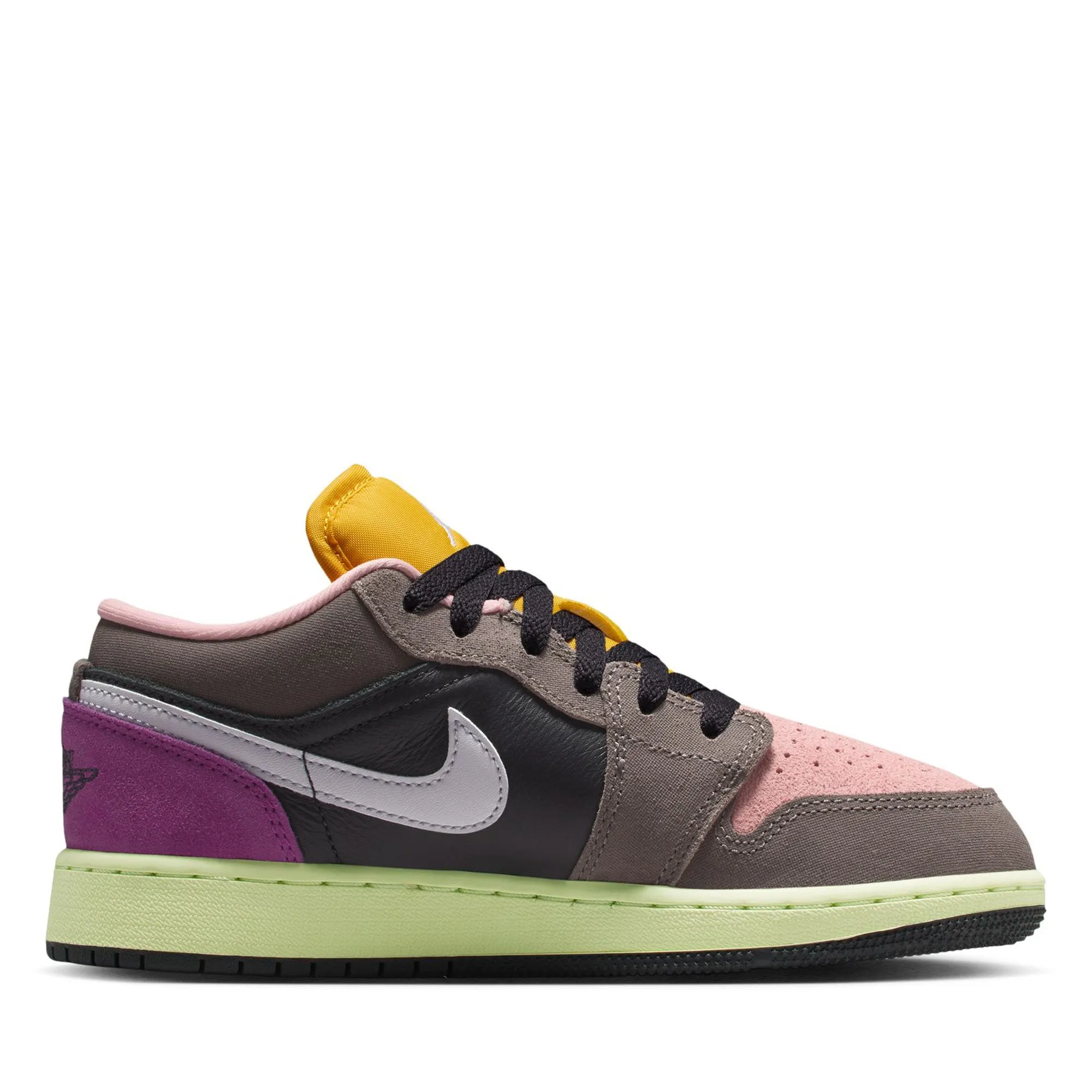 Breathable Upper Design Air Jordan 1 Low SE (GS) - Oil Grey/White