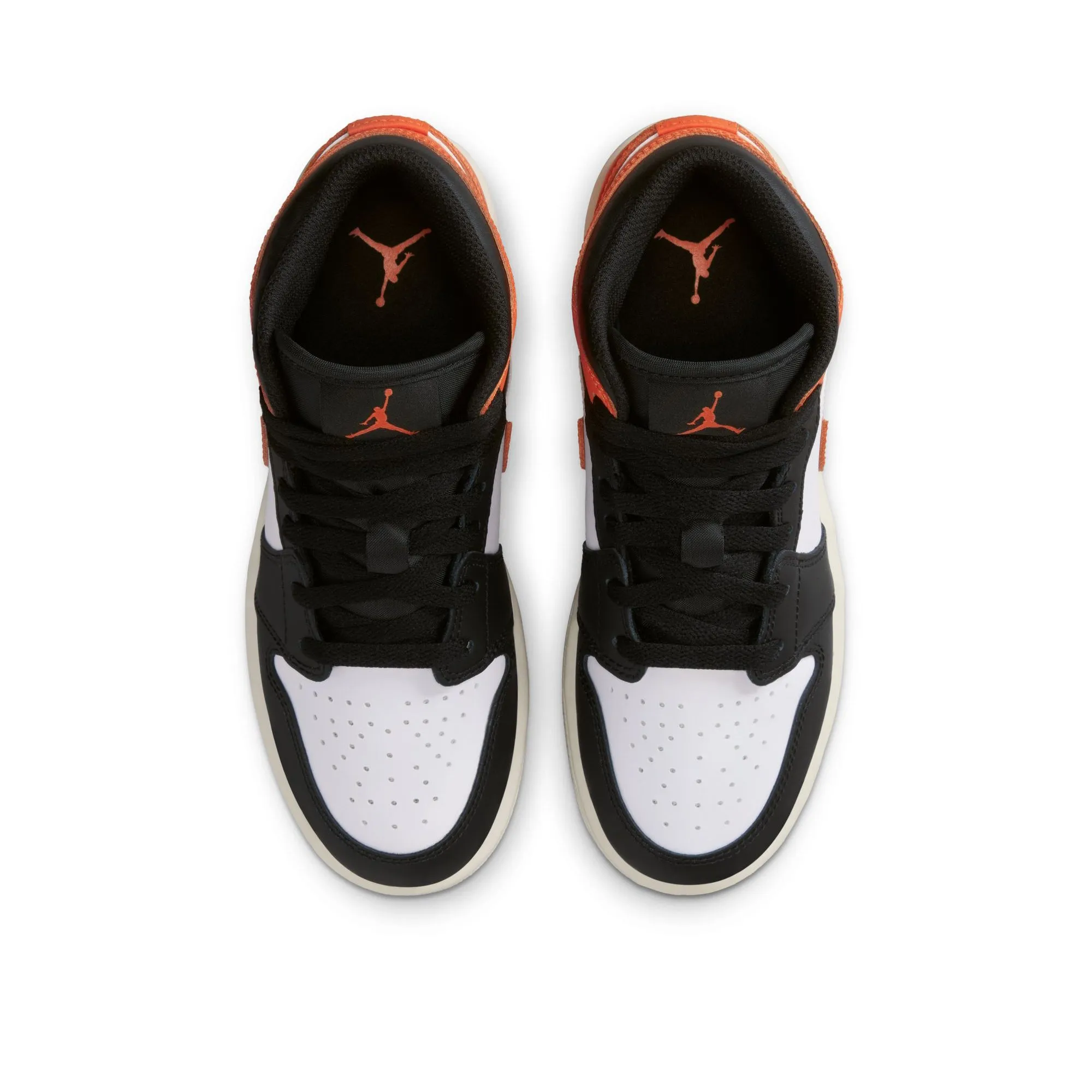 Air Jordan 1 Mid (GS) - Starfish/Black Leather