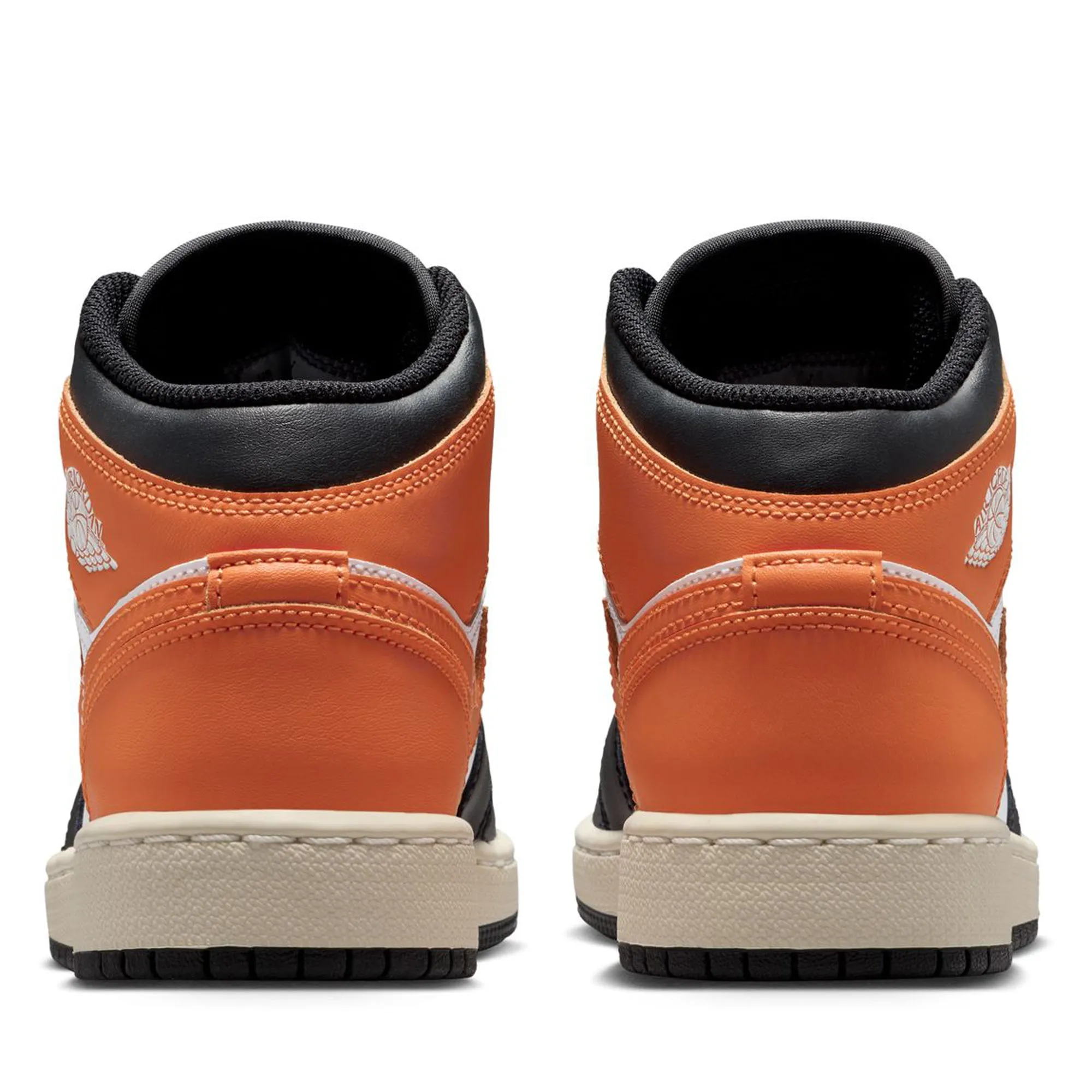 Air Jordan 1 Mid (GS) - Starfish/Black Durable Construction