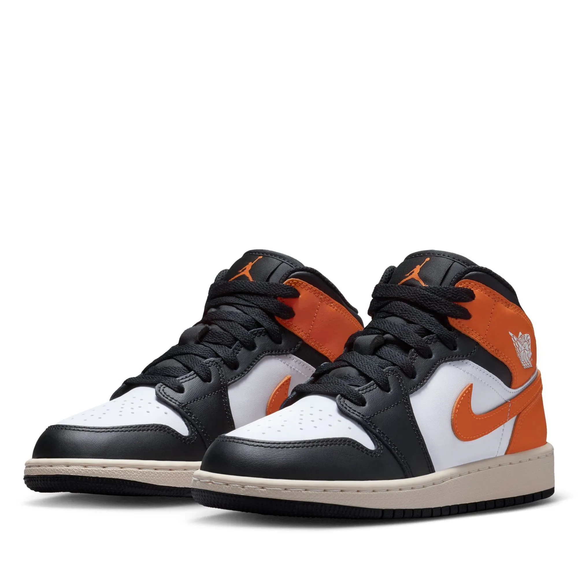 Air Jordan 1 Mid (GS) - Starfish/Black Active Life Ethically Sourced Materials