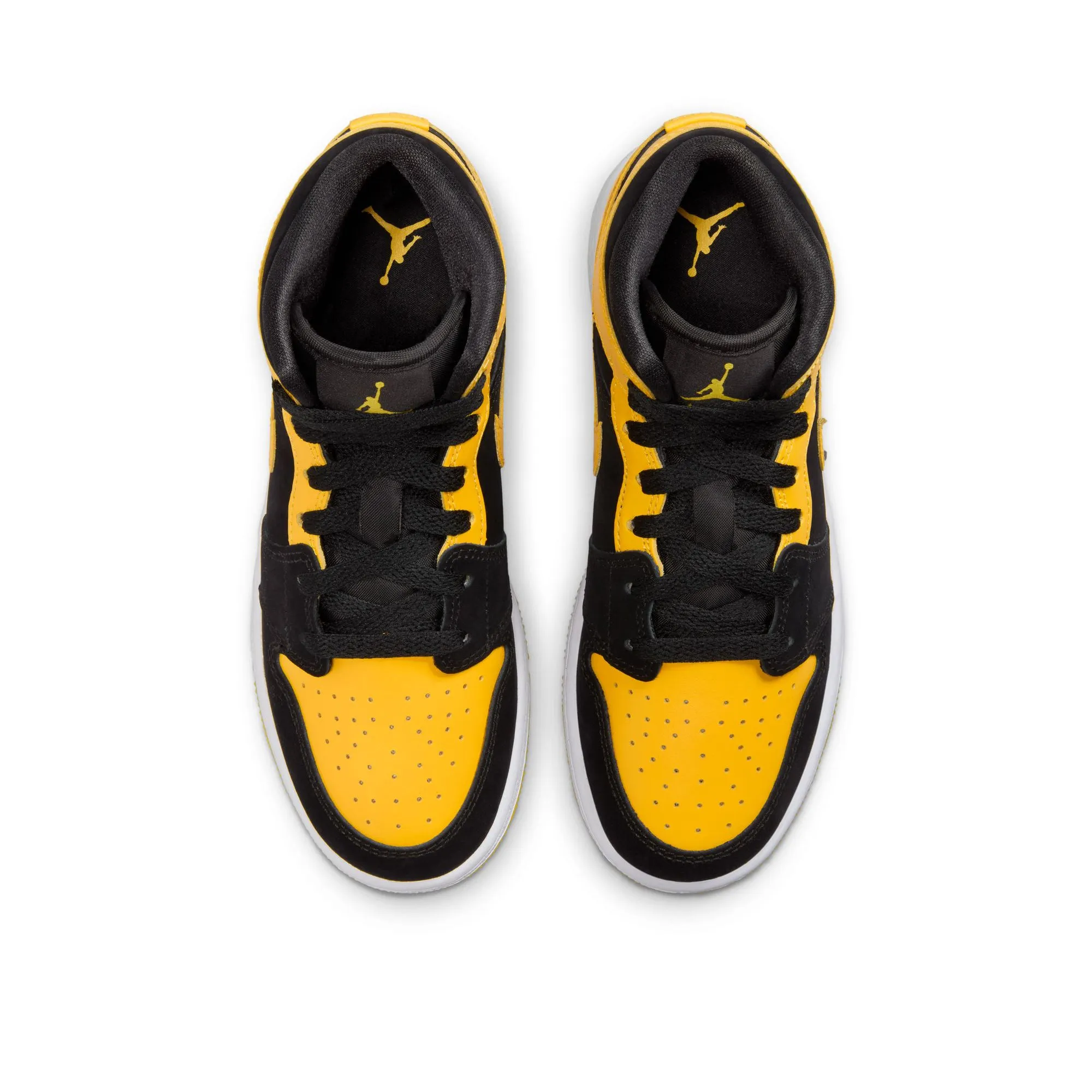 Foot Motion Simple Wear Air Jordan 1 Mid SE (GS) - Black/Varsity Maize