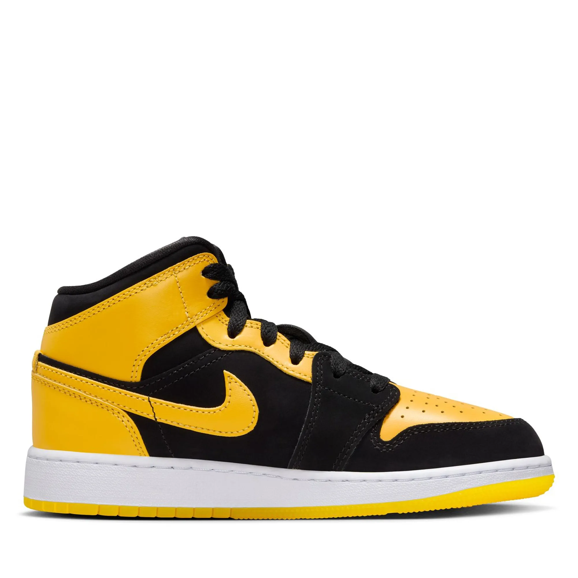 Recycled Outsole Material Air Jordan 1 Mid SE (GS) - Black/Varsity Maize