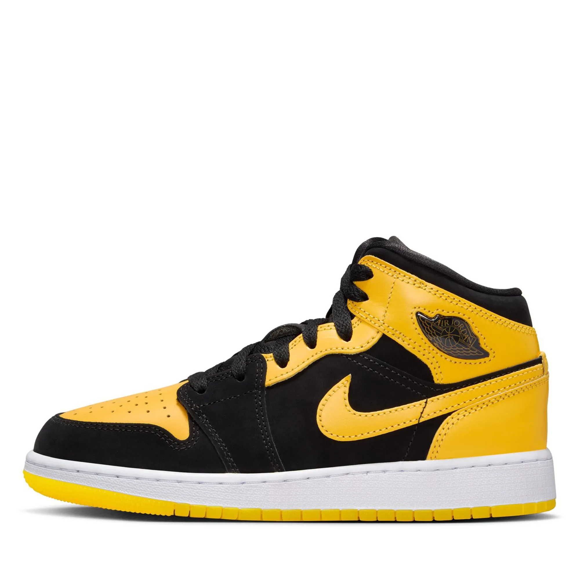 Slip   On Air Jordan 1 Mid SE (GS) - Black/Varsity Maize