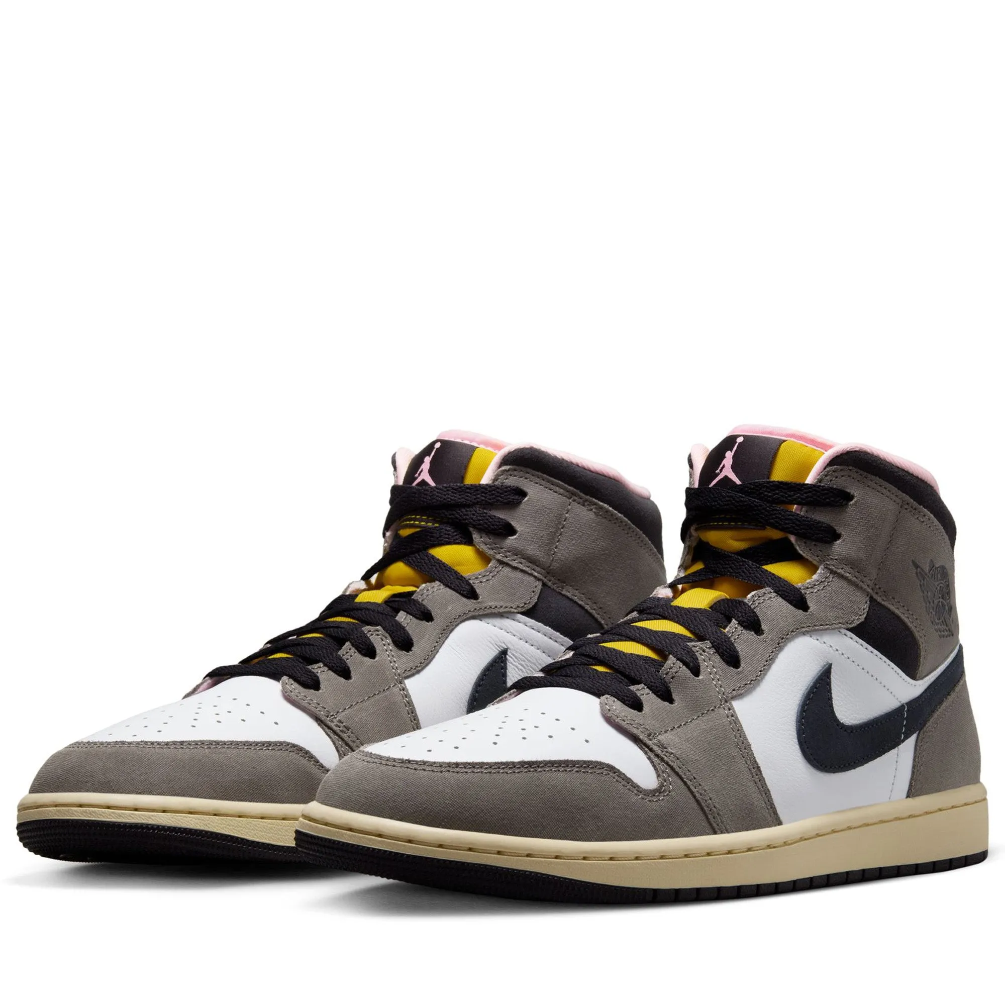 Basic Casual Air Jordan 1 Mid SE - White/Oil Grey