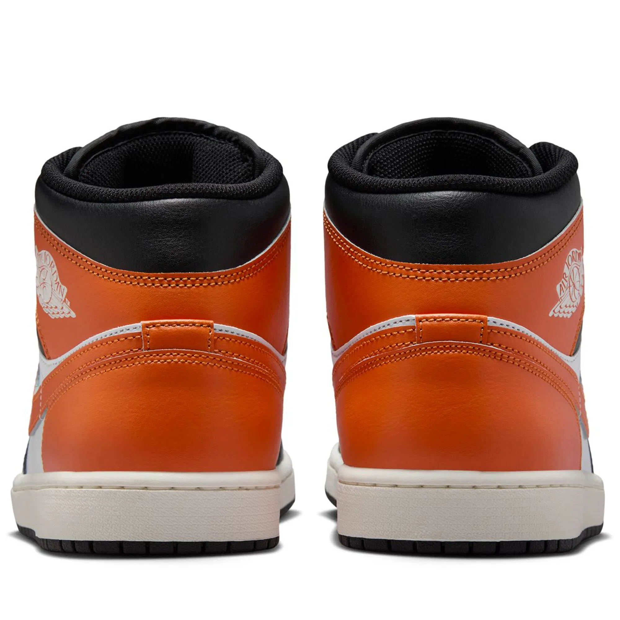 Adjustable Tongue High   Quality Air Jordan 1 Mid - Starfish/Black