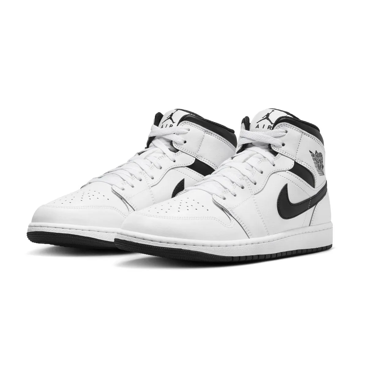 Air Jordan 1 Mid 'White Black' Flexibility Velvet Soft