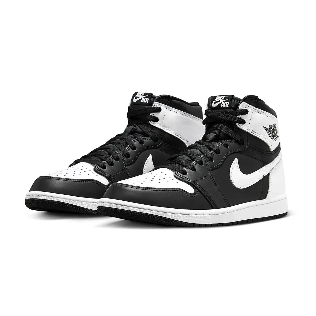 Air Jordan 1 Retro High OG 'Black/White' Silver Shine
