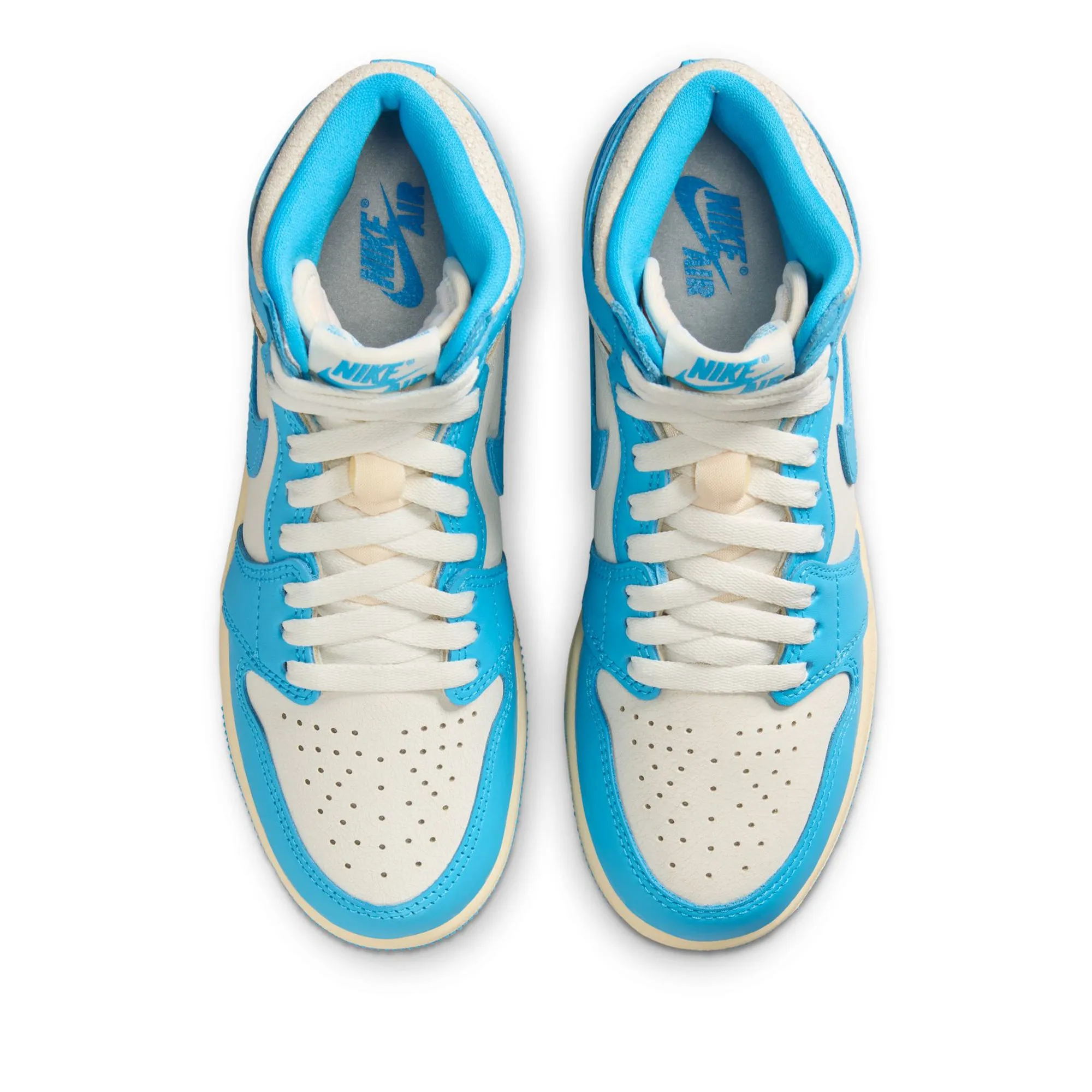 Stylish Flex Low Profile Cushioning Air Jordan 1 Retro High OG 'UNC Reimagined' (GS) - Dark Powder Blue/Sail