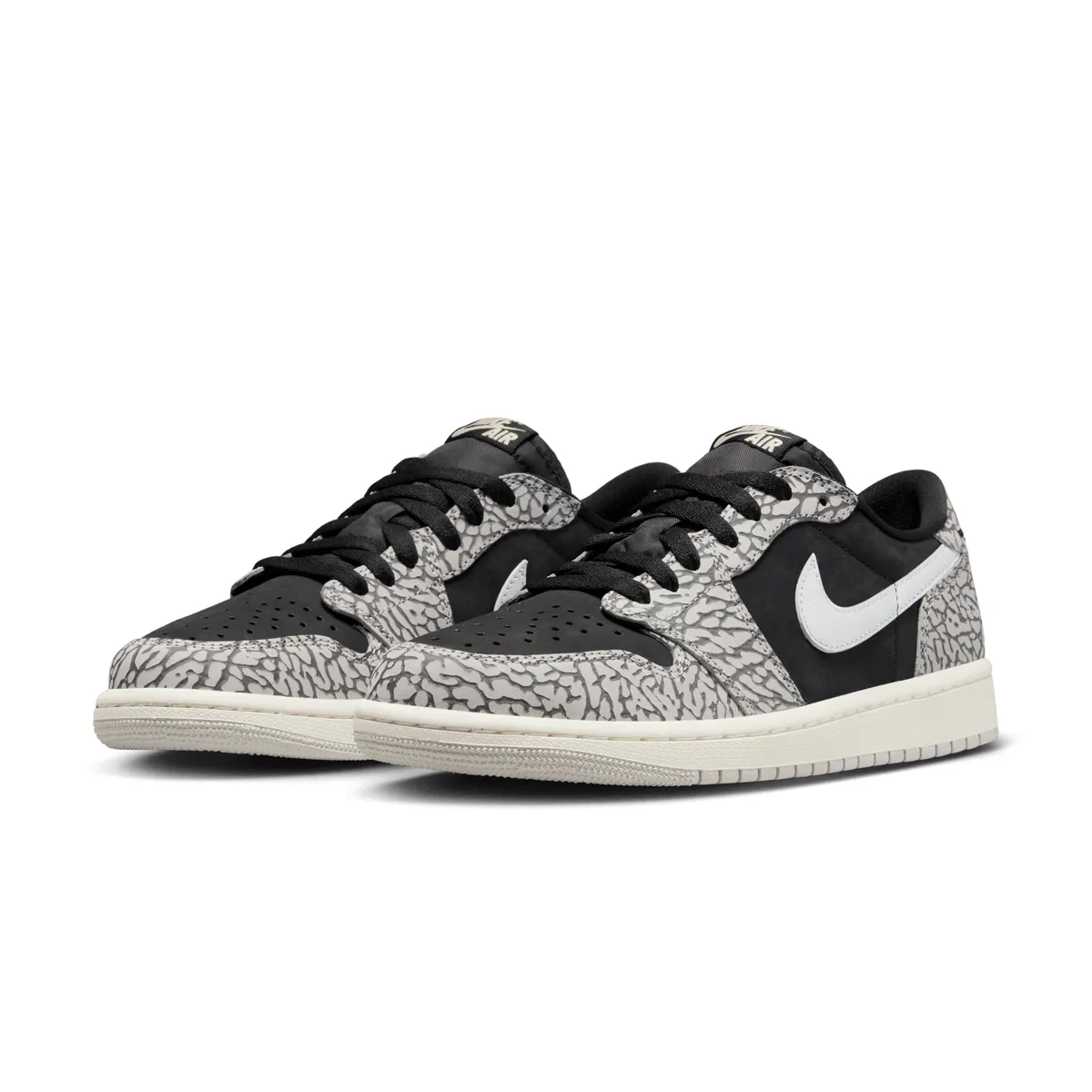 Comfort Lining Durable outsole Air Jordan 1 Retro Low OG 'Black Elephant'