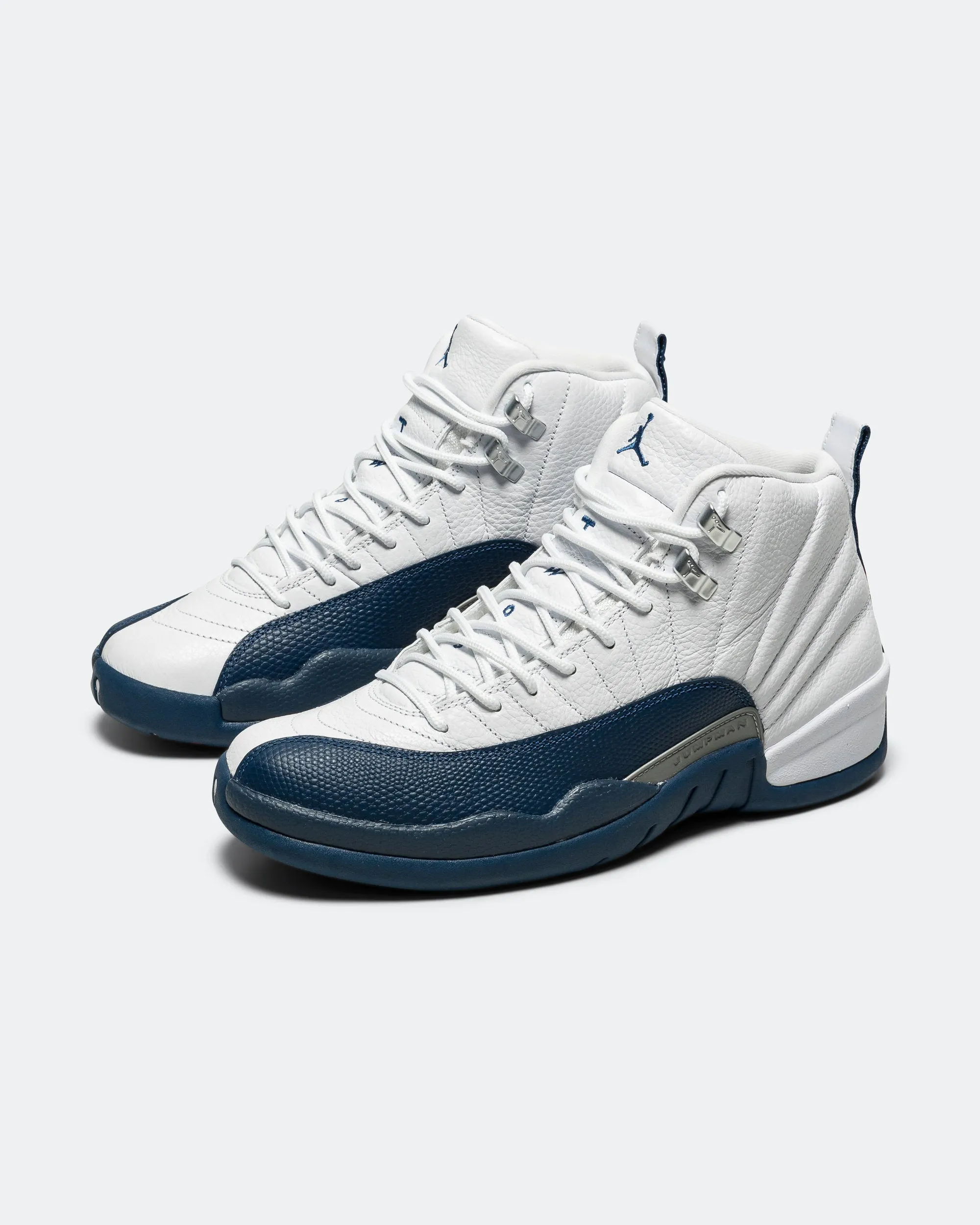 Trail Running Air Jordan 12 Retro - White/French Blue-Metallic Silver