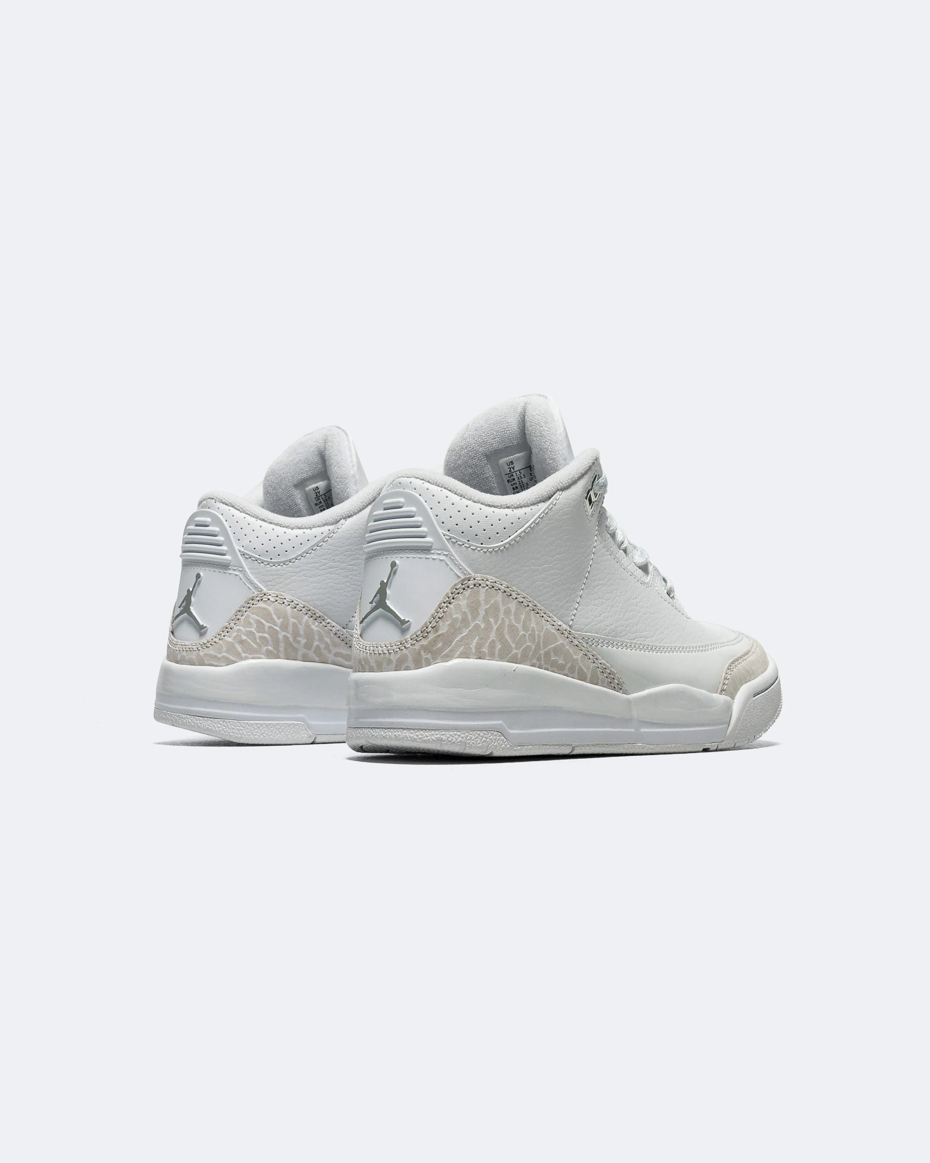 Shock-absorbent look Ground Contact Sole Air Jordan 3 Retro PS - White/White-Metallic Silver