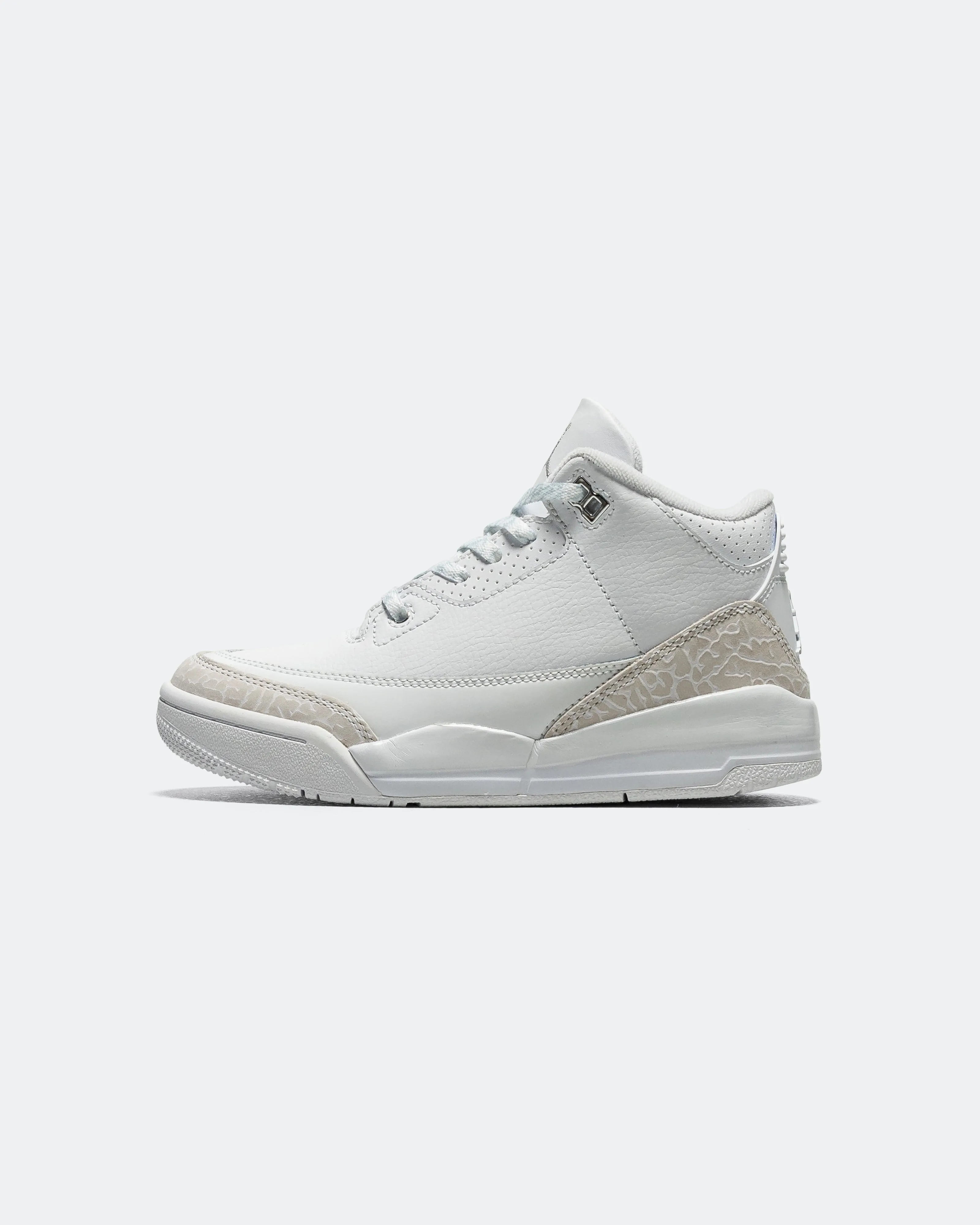 Speedy Fit Air Jordan 3 Retro PS - White/White-Metallic Silver