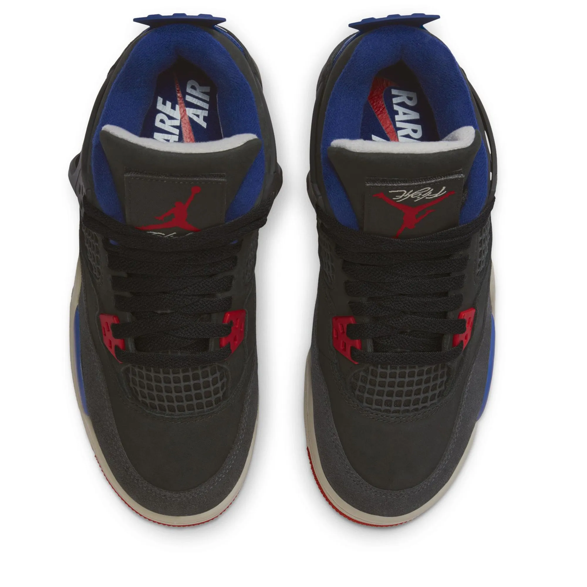 Fashion Blend Air Jordan 4 Retro OG 'Rare Air' (GS) - Black/Fire Red