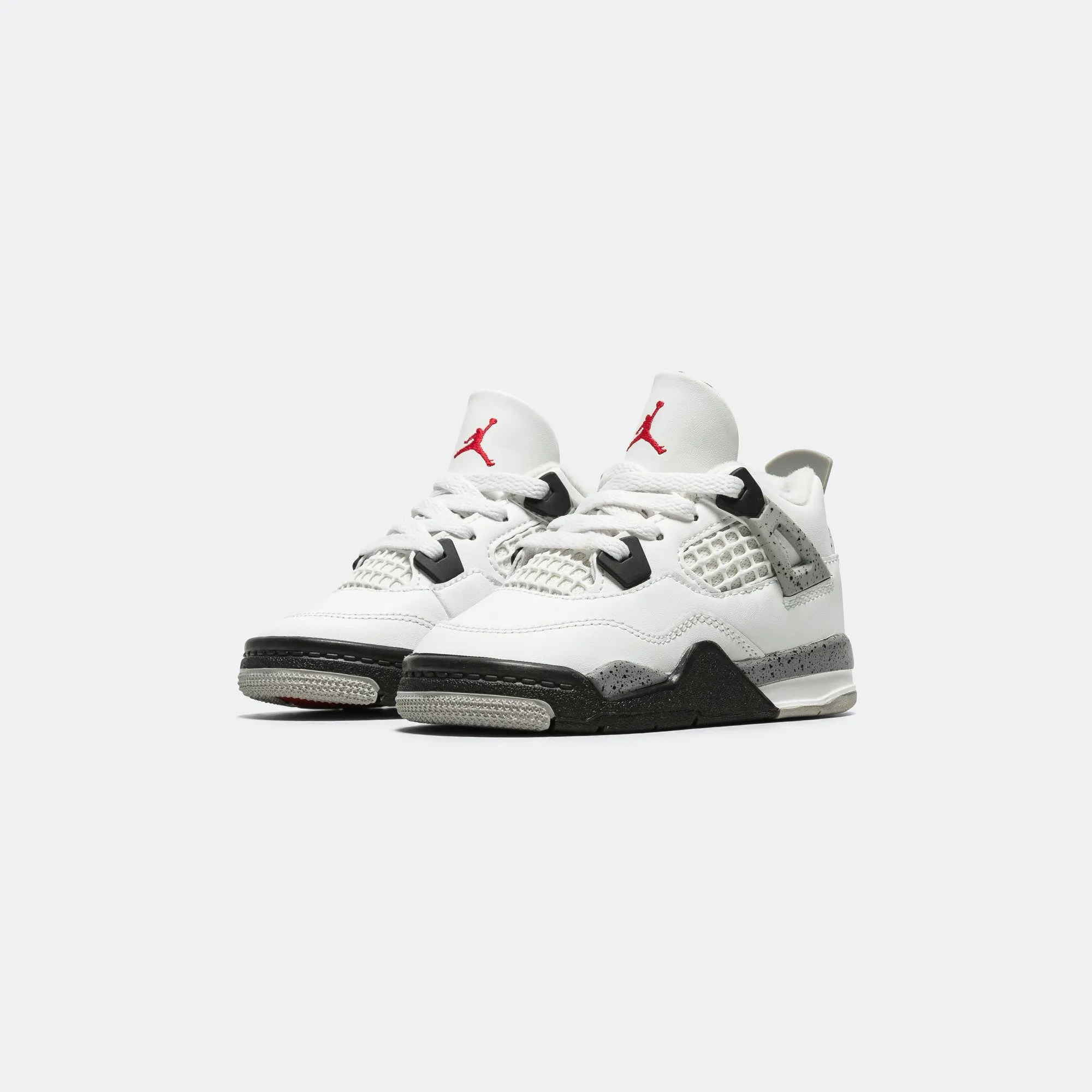 Air Jordan 4 Retro (TD) - Summit White/Fire Red-Tech Grey-Black Ultimate materials Stylish Look