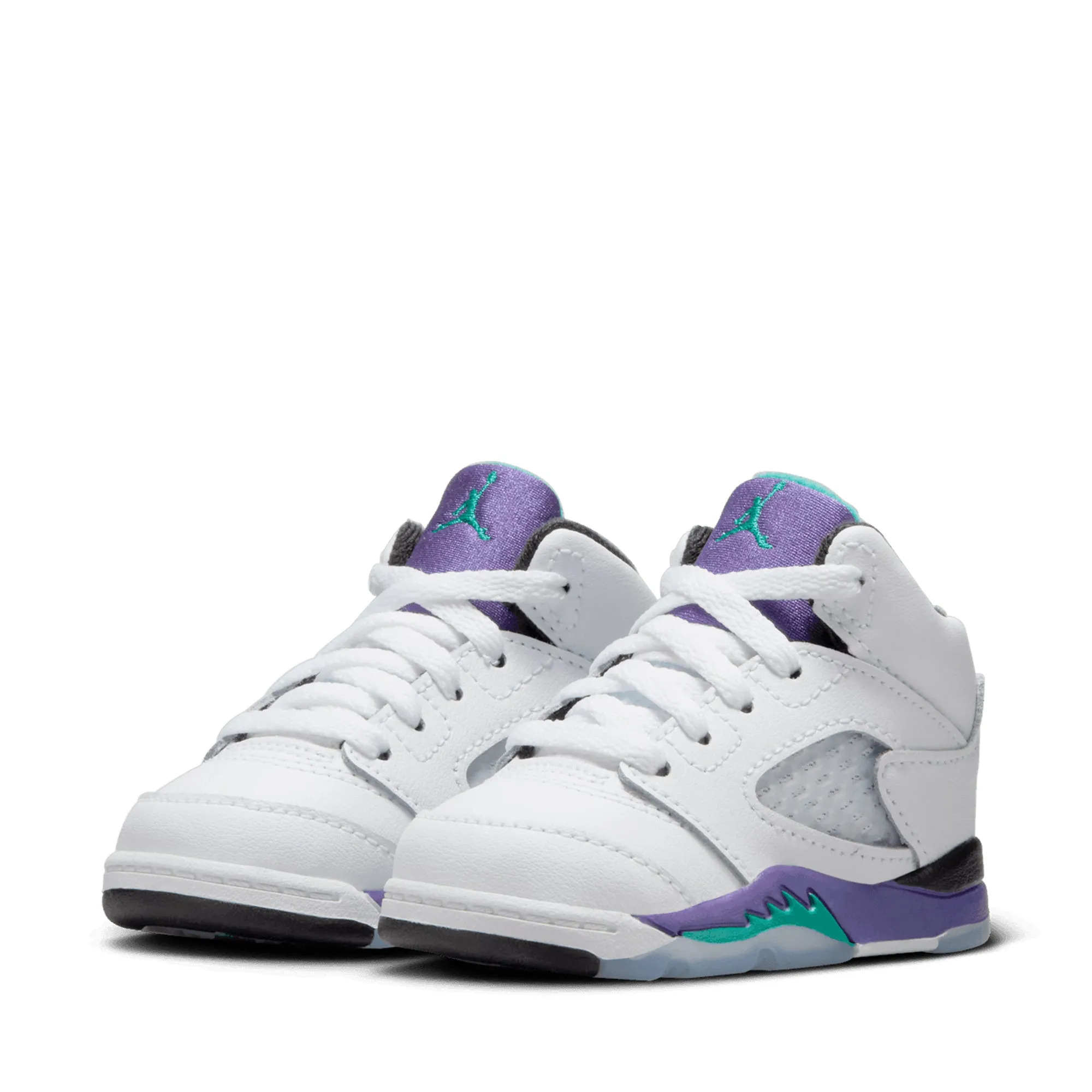 Air Jordan 5 Retro OG 'Grape' (TD) - White/New Emerald Anti Slip Tread