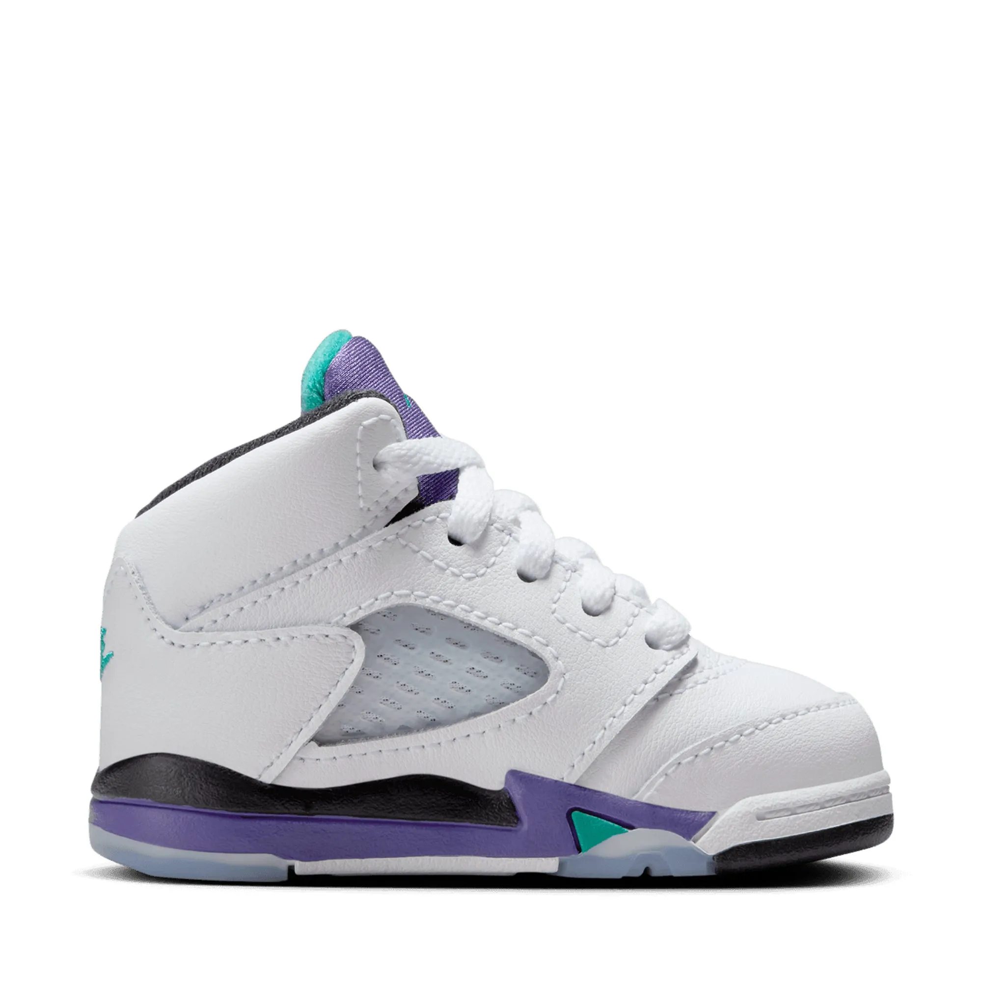 Air Jordan 5 Retro OG 'Grape' (TD) - White/New Emerald Classic Vibe Thermal Regulating Textile