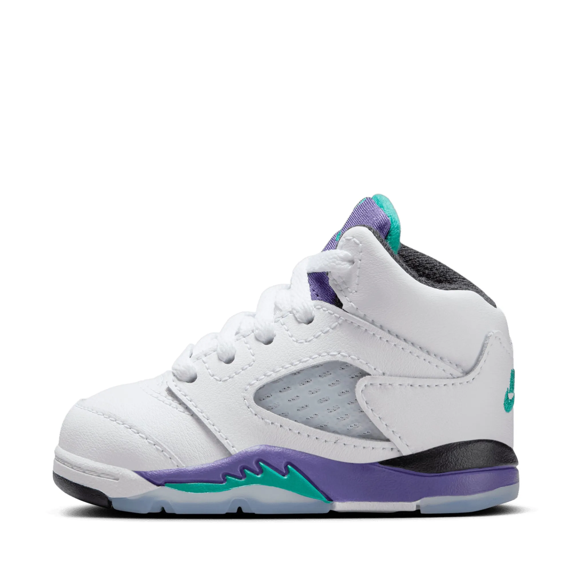 Quick Ride clean design Air Jordan 5 Retro OG 'Grape' (TD) - White/New Emerald