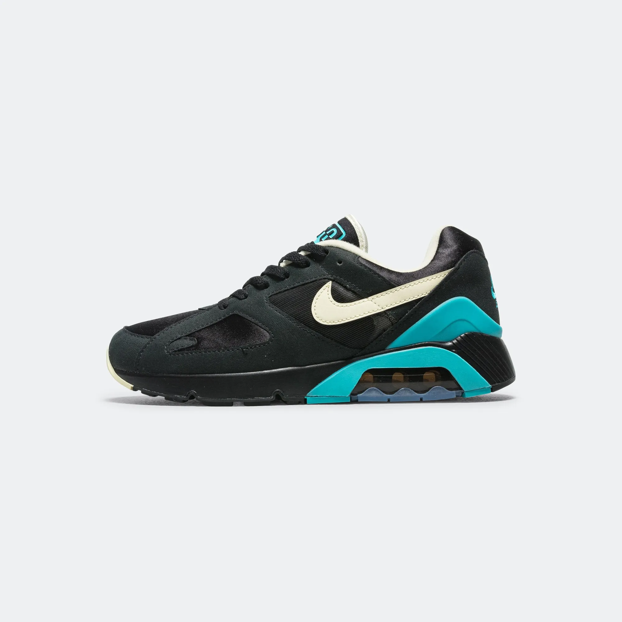 Air Max 180 - Black/Alabaster-Dusty Cactus Soft Texture Shock Absorbing Heel