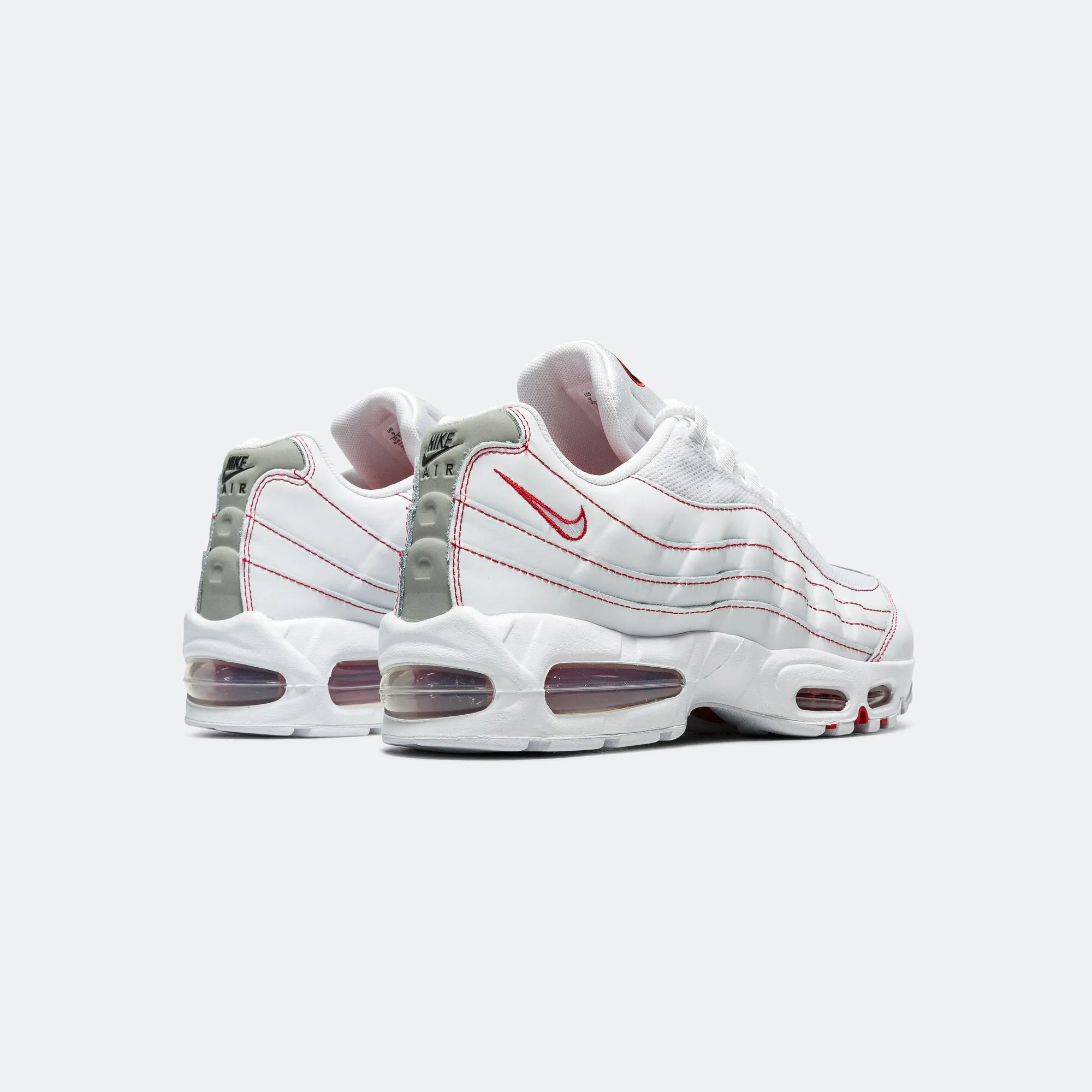 Stable Heel Counter Air Max 95 OG - White/University Red-Wolf Grey