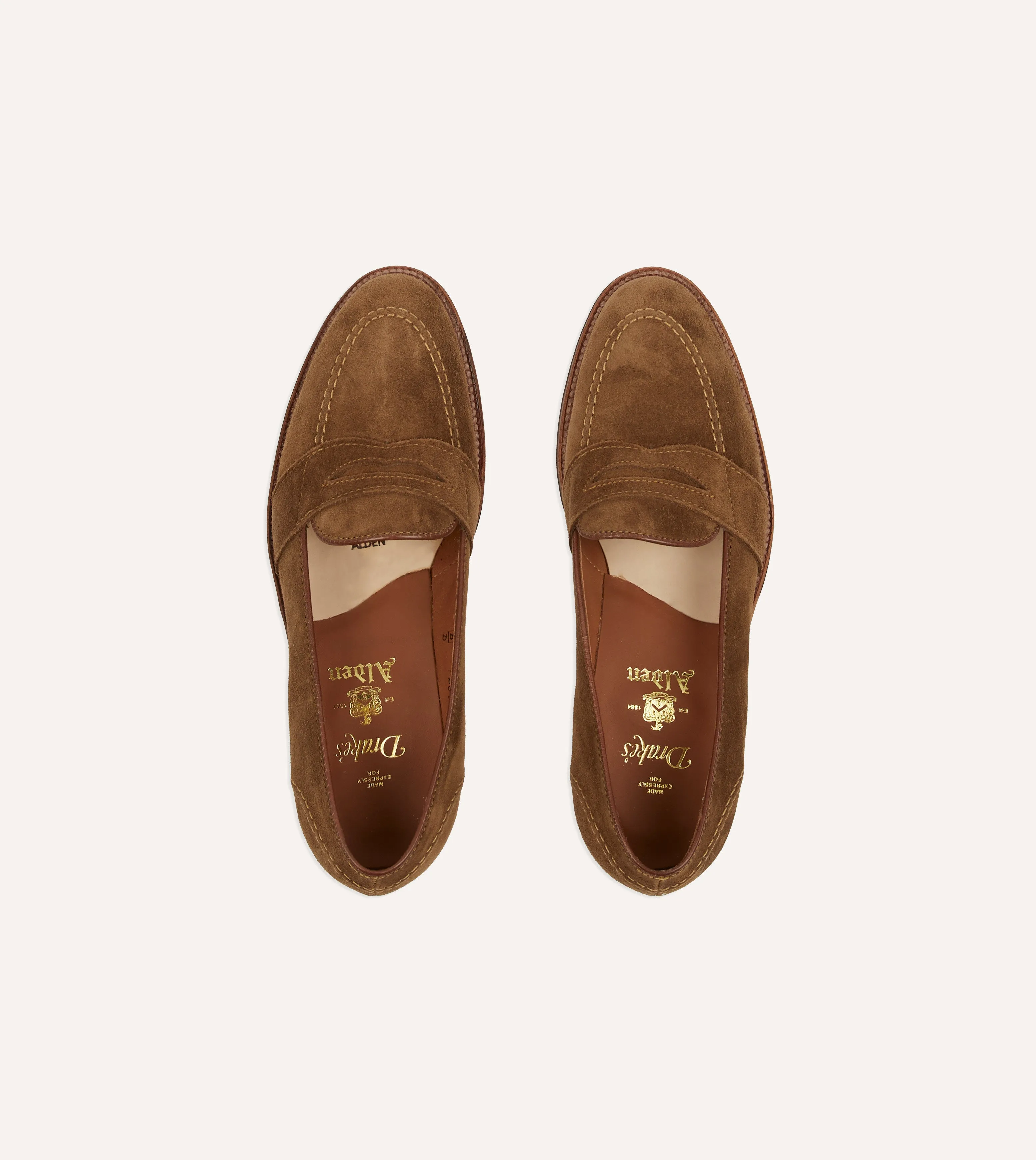Travel Fit Alden Snuff Suede Full Strap Loafer