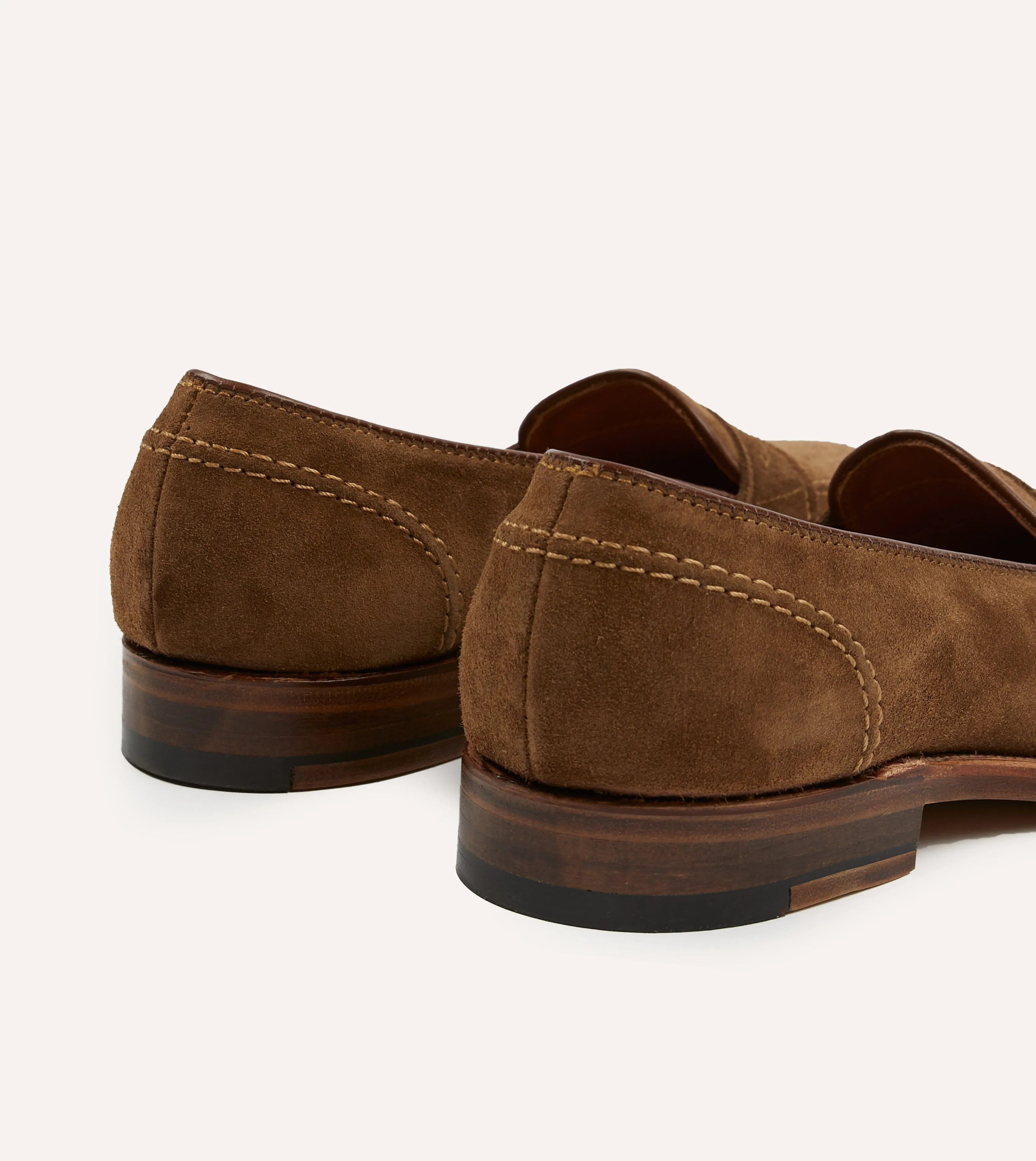 Alden Snuff Suede Full Strap Loafer Dual Tone