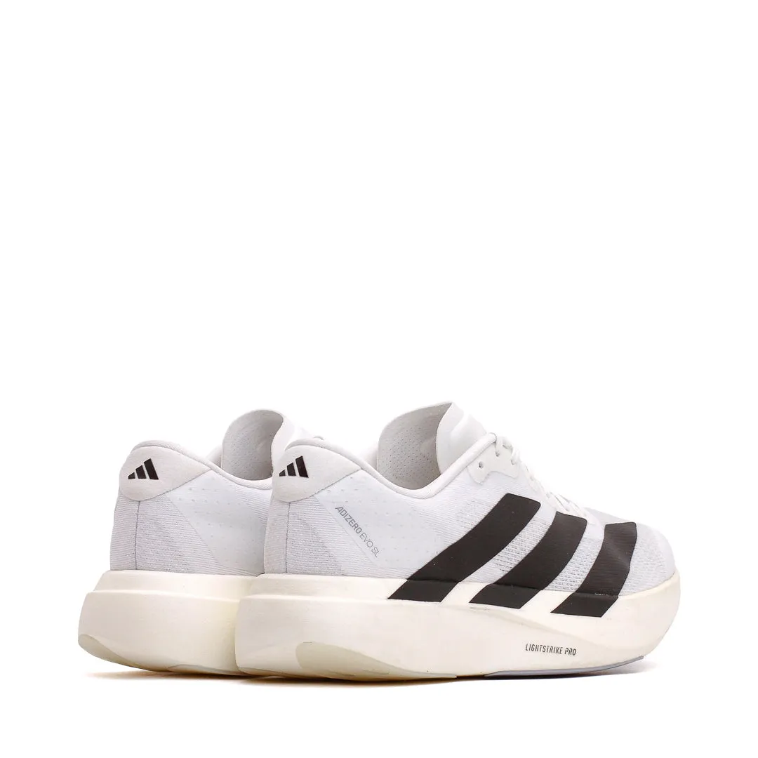 Adidas Women Adizero Evo SL White Black JH6208 buckle shoes