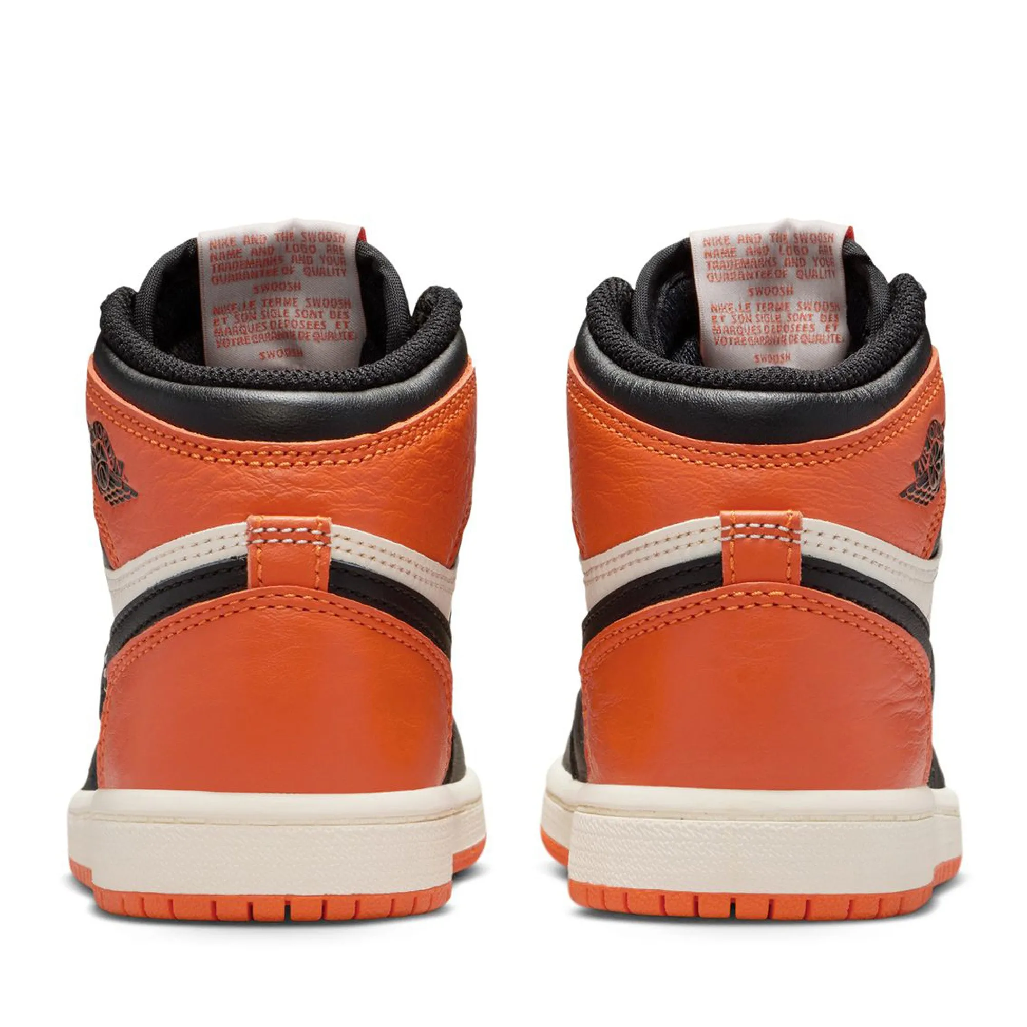 Jordan 1 Retro High OG 'Shattered Backboard' (PS) - Black/Starfish Fitted Traction Microperforated Vamp