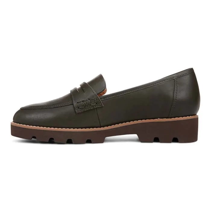 Womens Vionic Cheryl II in Dark Khaki Crisp Design
