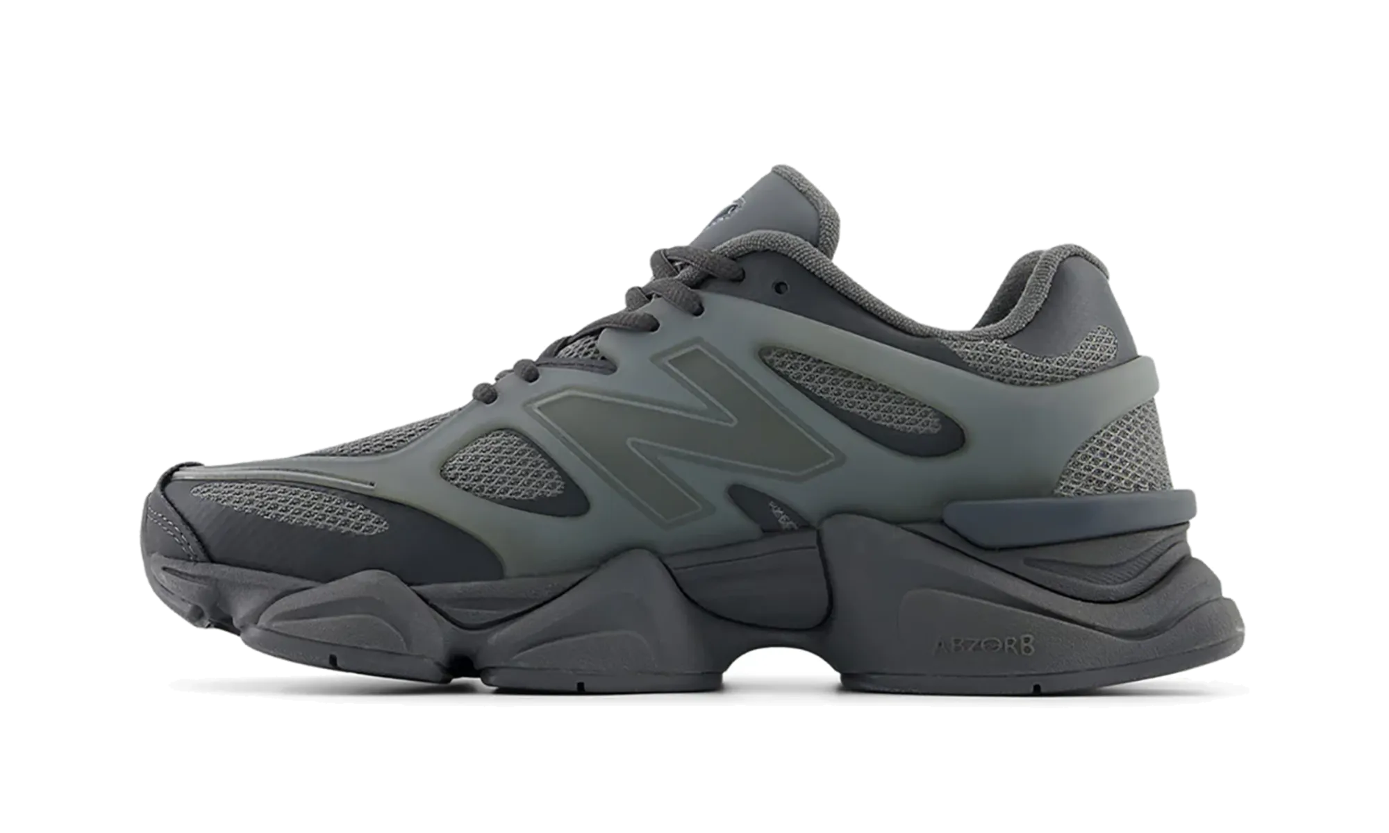 breathable - lining - material shoes Comfortable Fit Around Heel 9060 X "Black Cement"