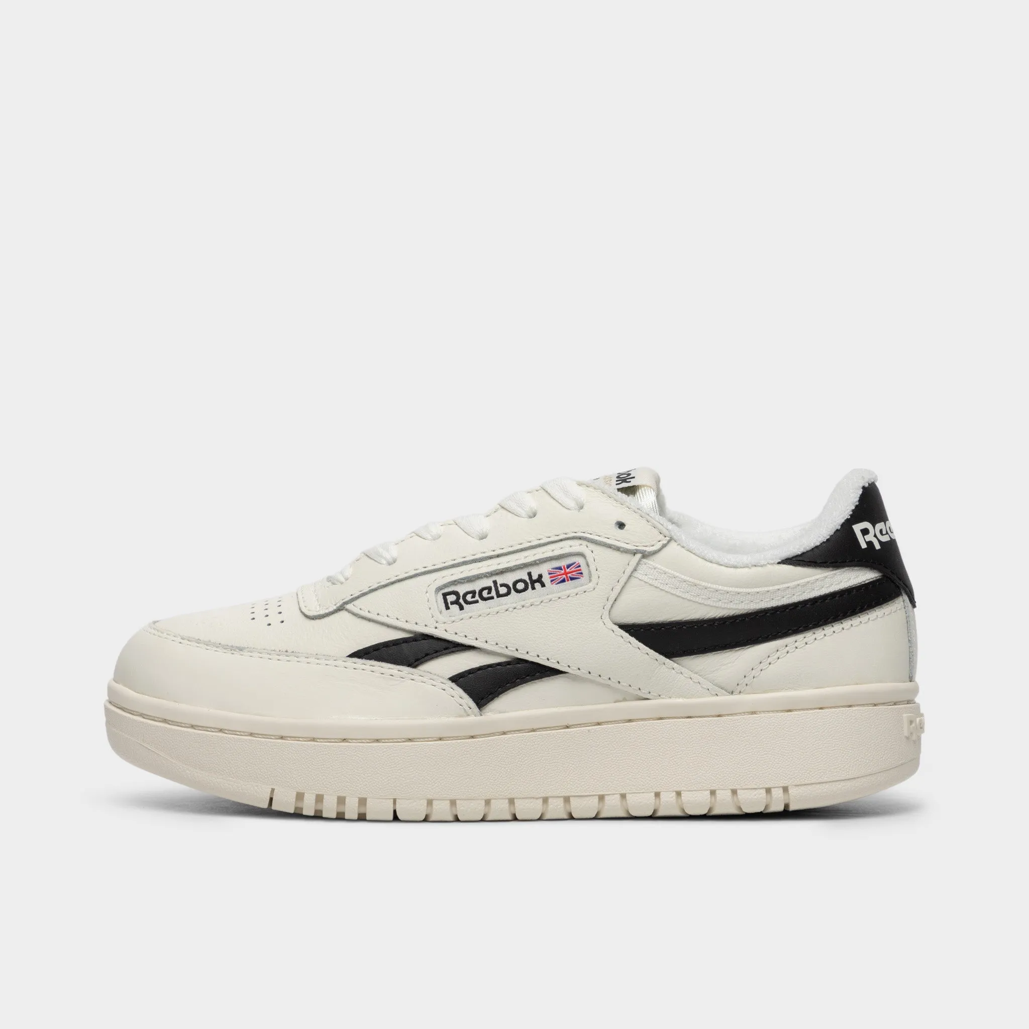 Reebok Women's Club C Double Revenge Chalk / Black - Chalk Urban Sleek Airport Easy