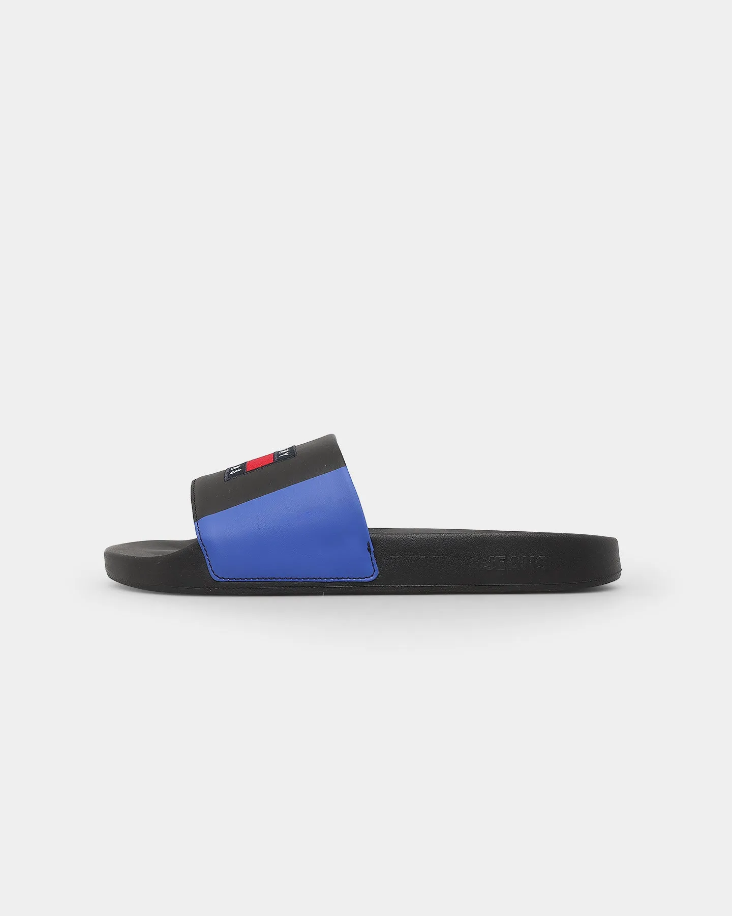Tommy Jeans TJ Block Archive Pool Slides Black Foam Base