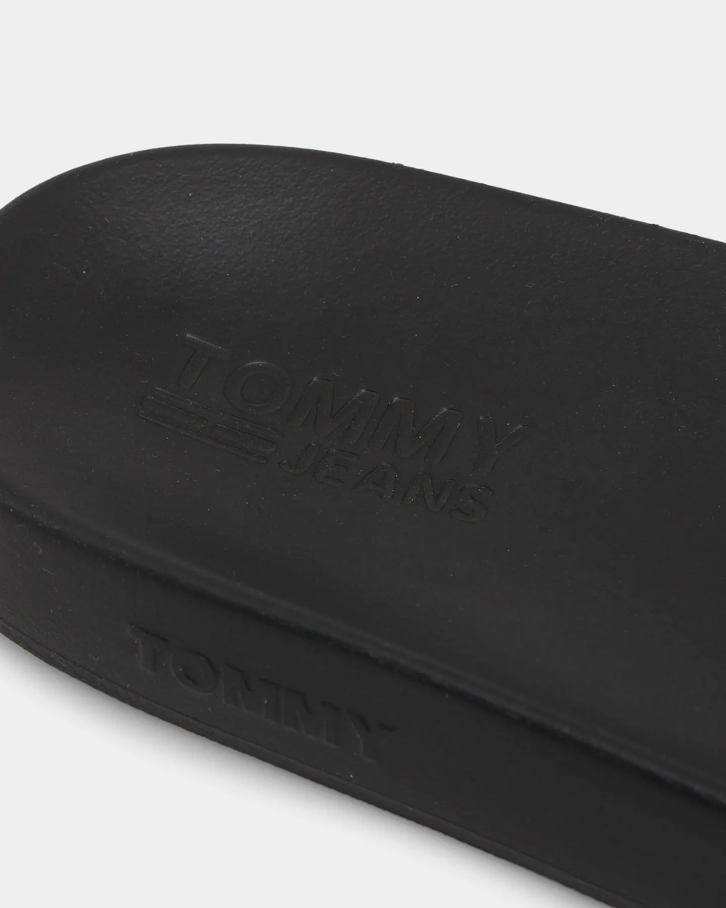 Petite Fit Island Step Tommy Jeans TJ Block Archive Pool Slides Black