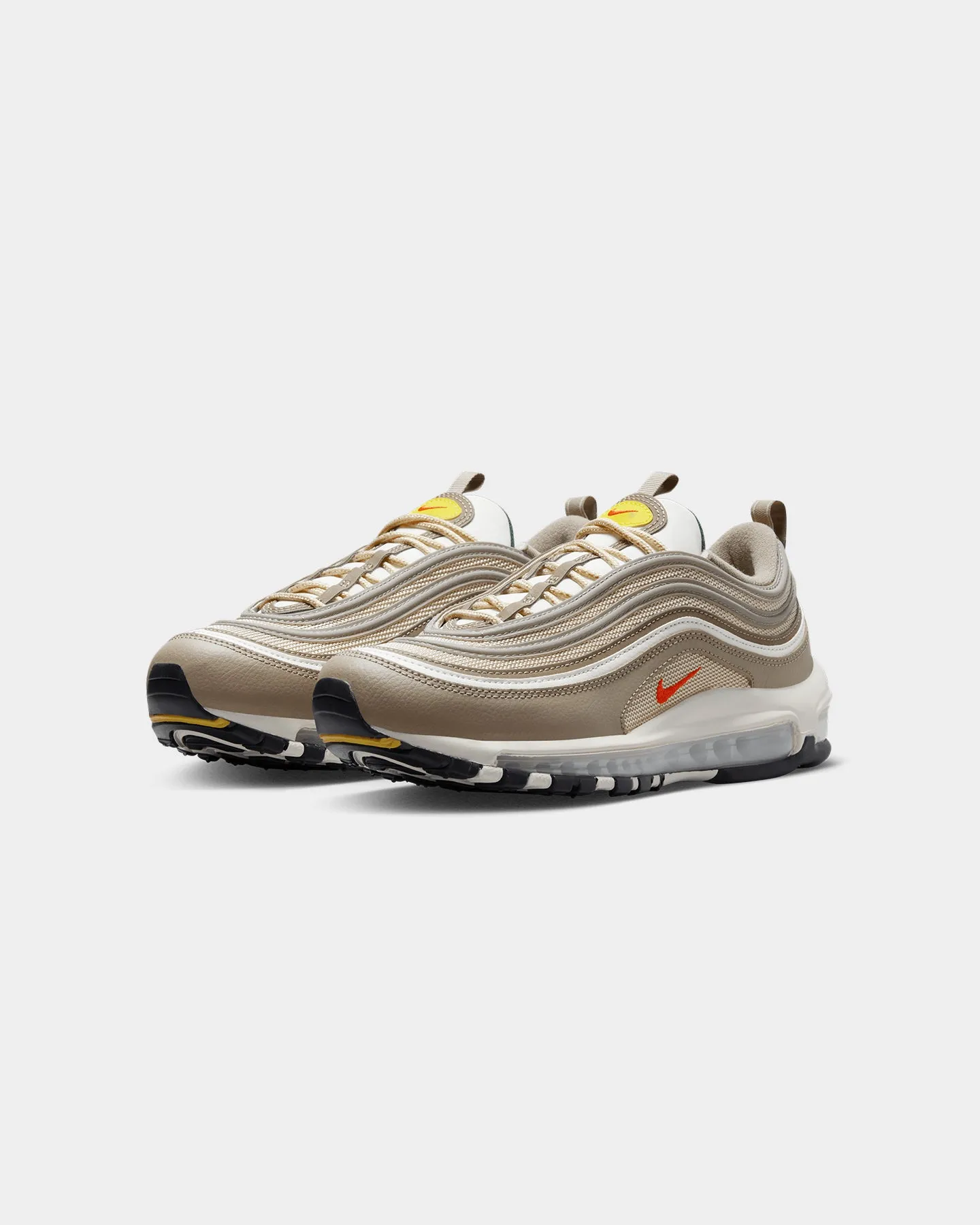 night Flattering Fit Nike Women's Air Max 97 SE Khaki/Picante Red/Sesame Sail