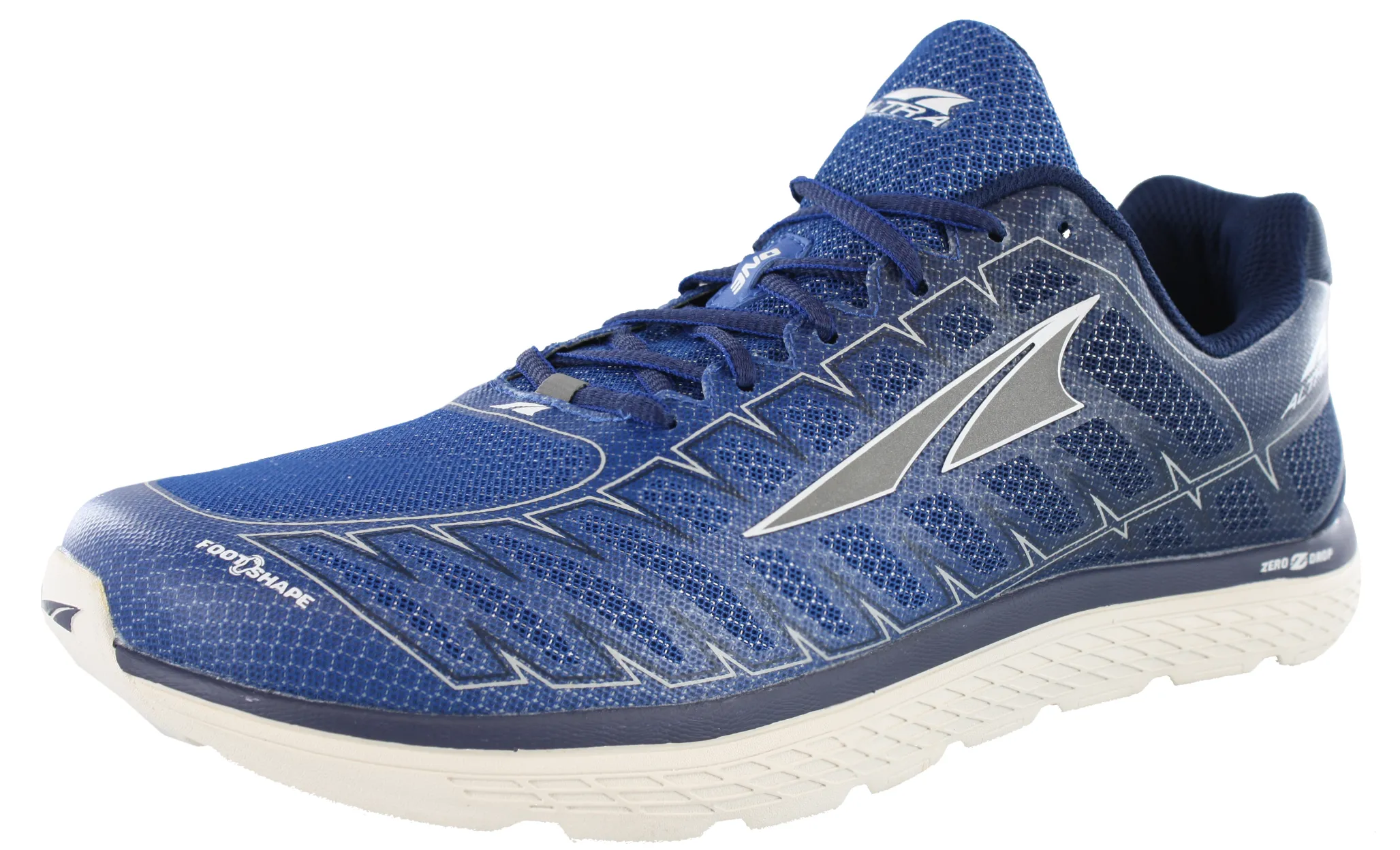 Altra Men's One V3 Zero Drop Foot Shape Running Shoes running with sunglasses